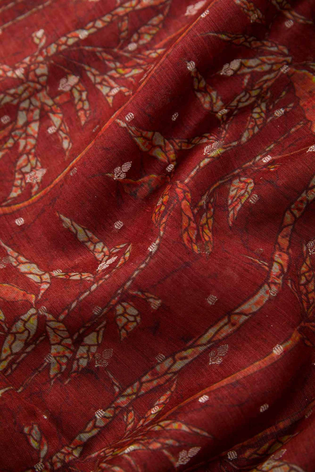 Maroon Chanderi Silk Dress Material