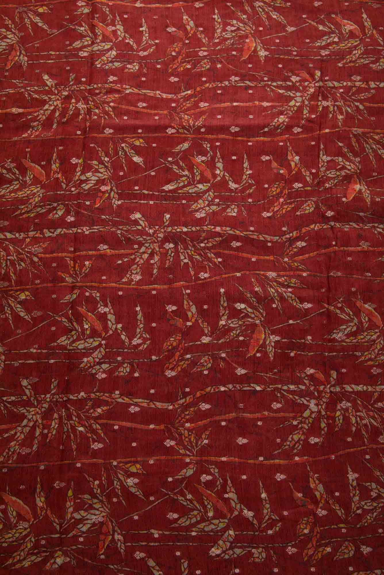 Maroon Chanderi Silk Dress Material