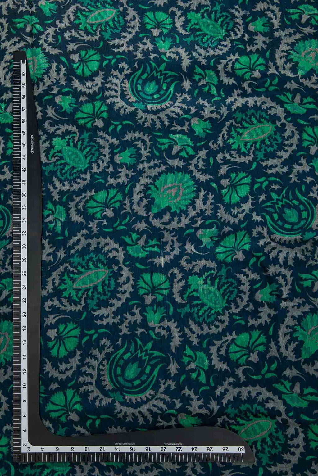 Navy Blue Tussar Silk Dress Material