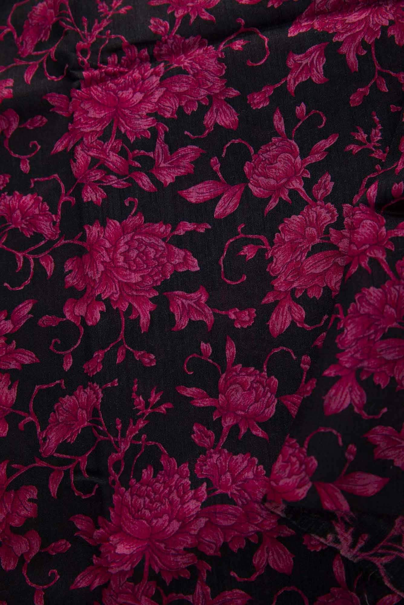 Black Tussar Silk Dress Material
