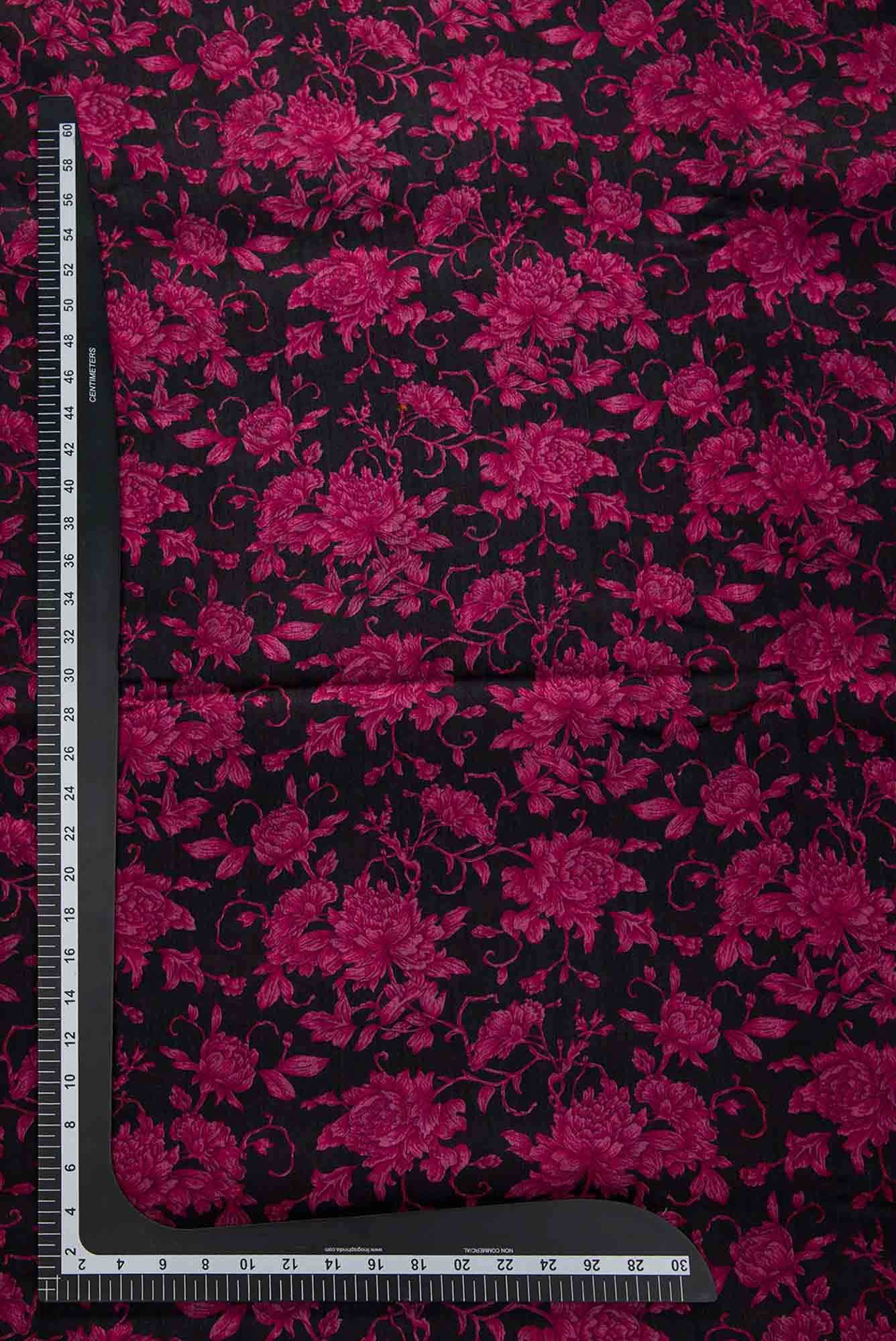 Black Tussar Silk Dress Material