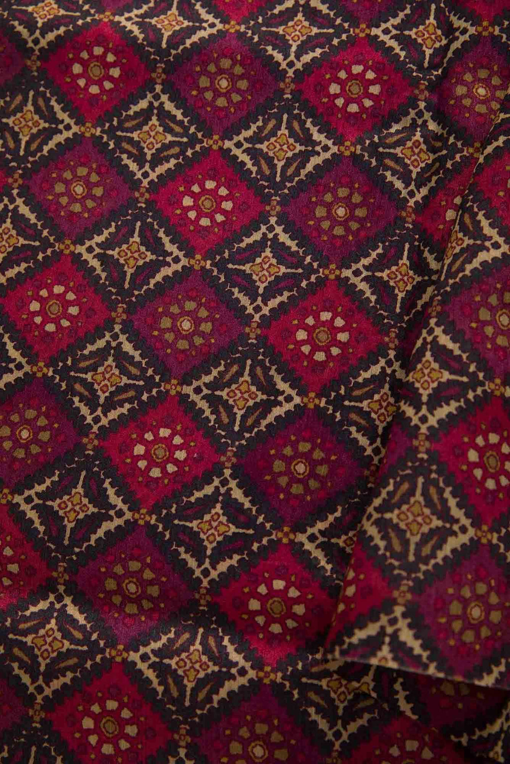 Purple Tussar Silk Dress Material