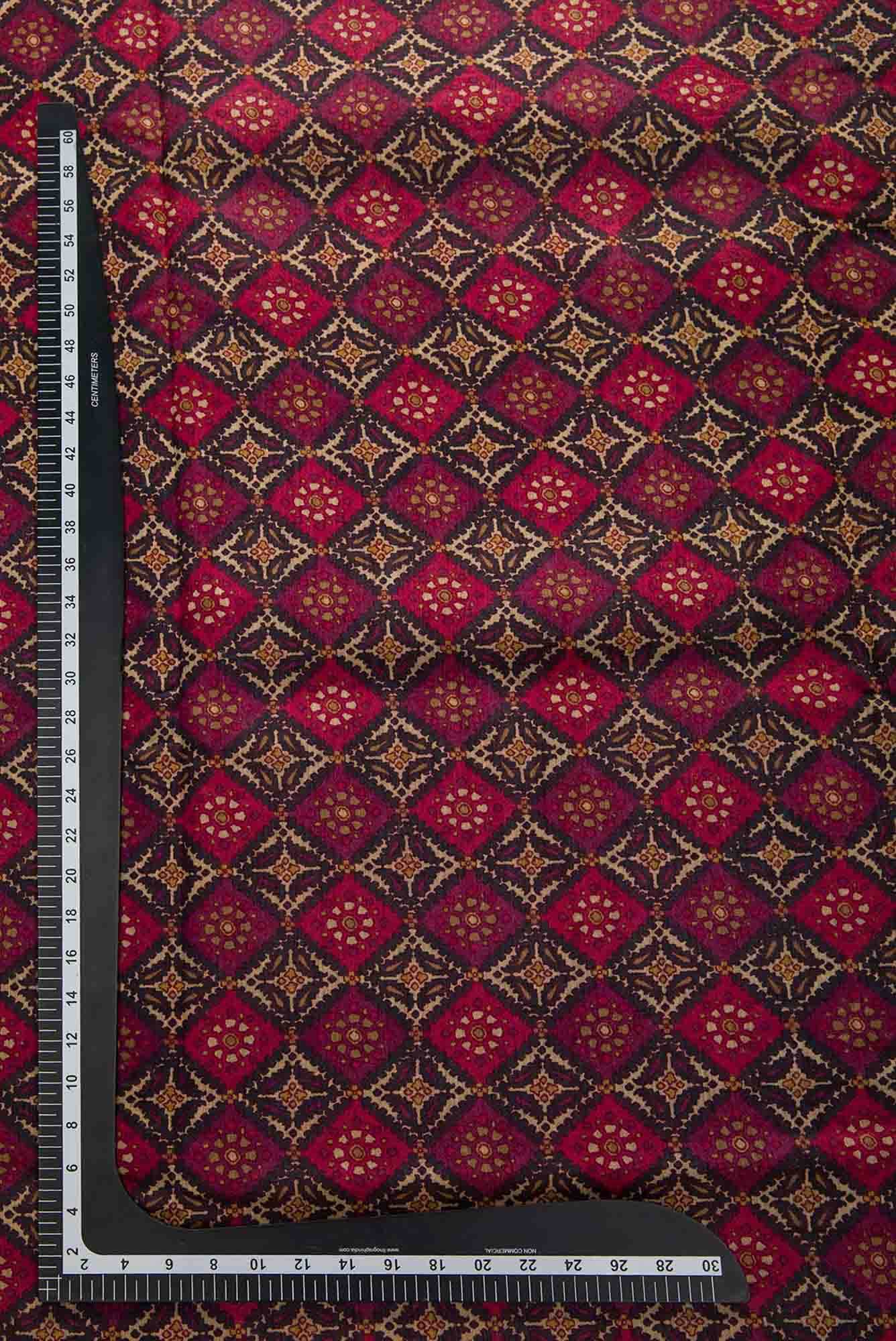 Purple Tussar Silk Dress Material