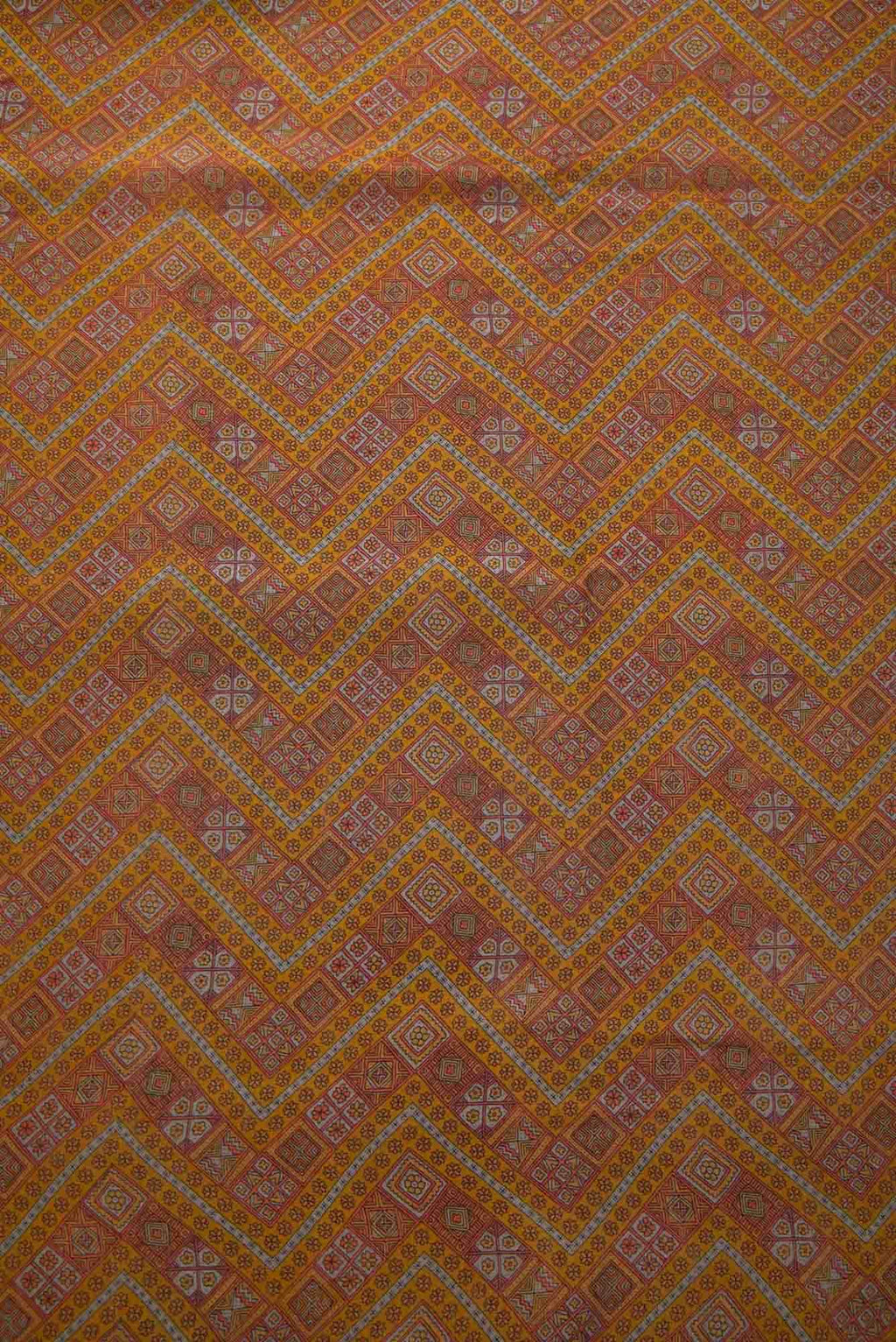 Mustard Tussar Silk Dress Material