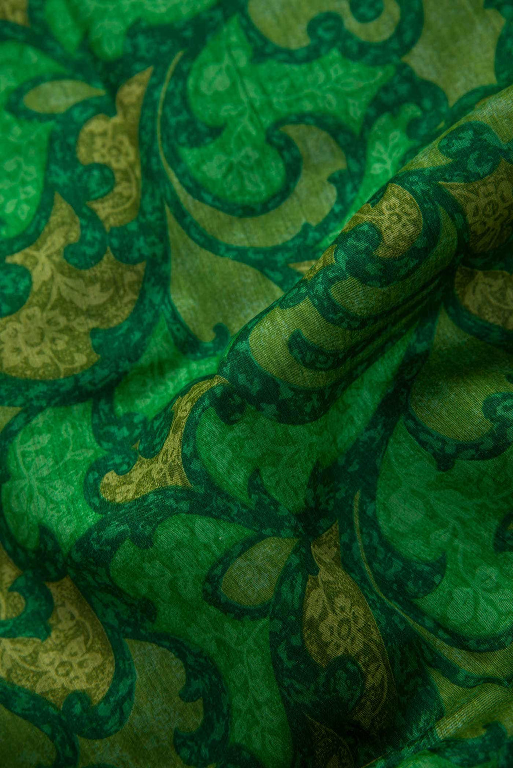 Green Tussar Silk Dress Material