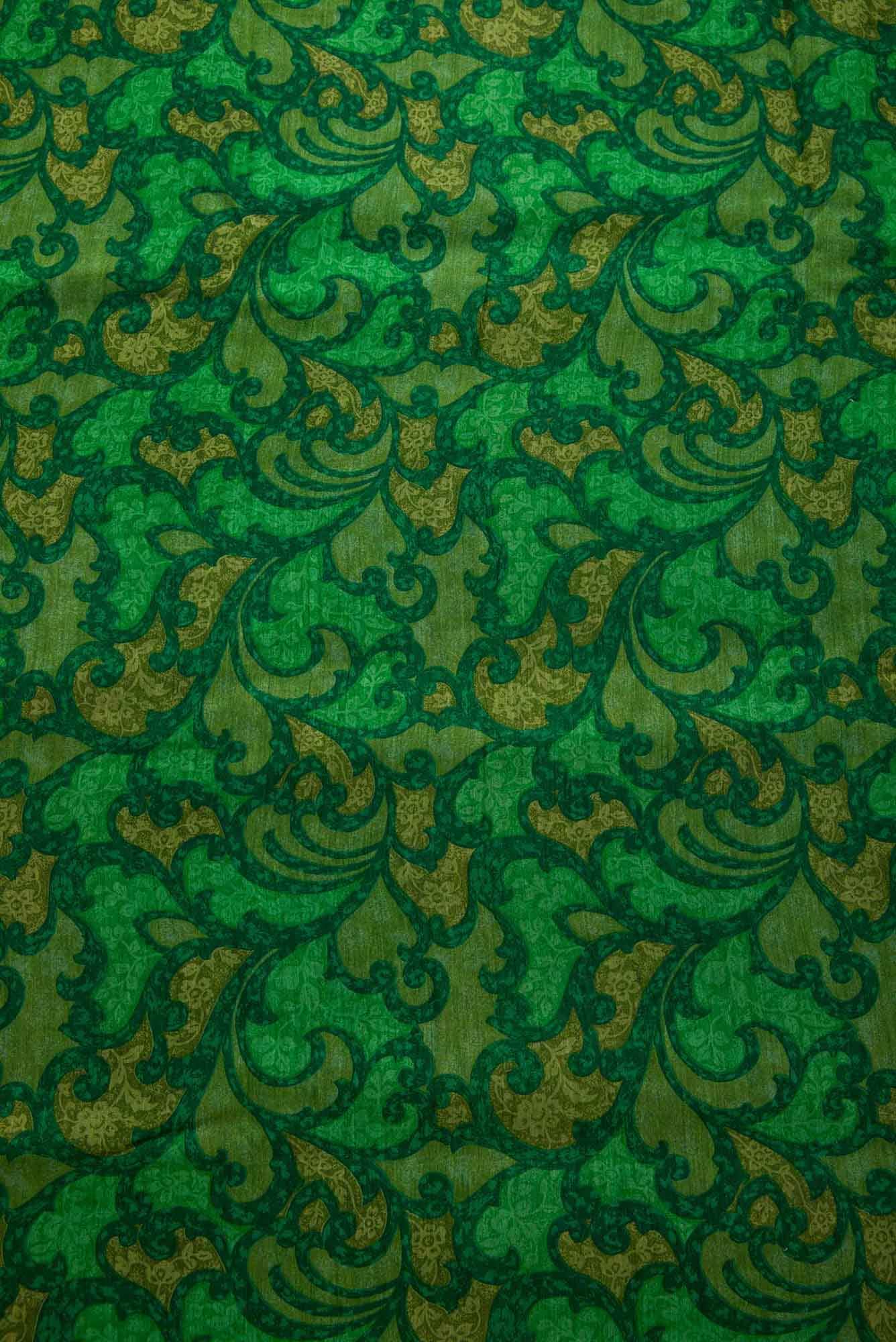 Green Tussar Silk Dress Material