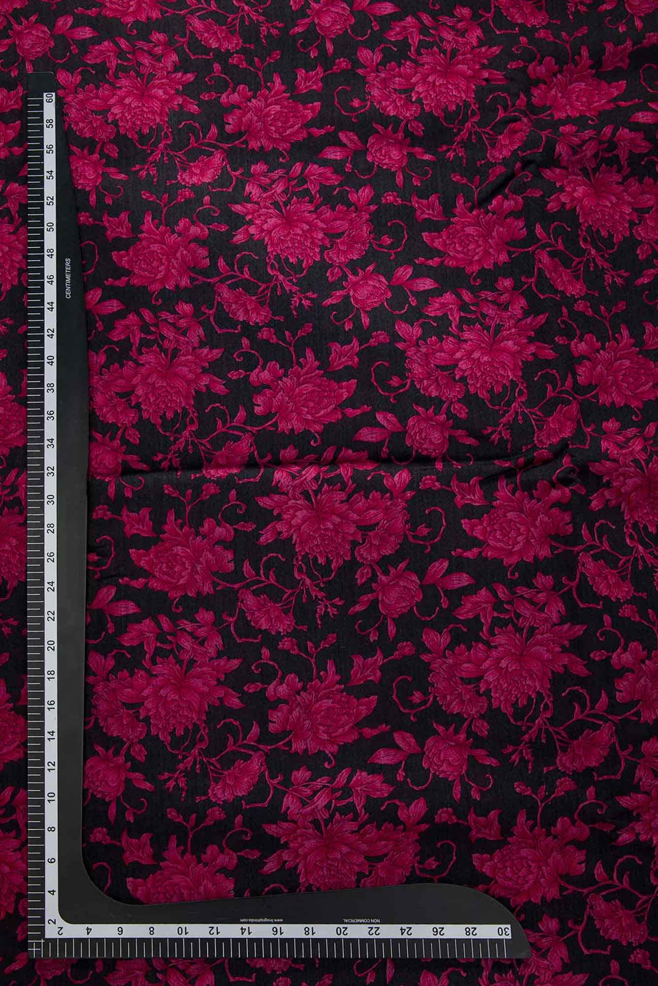 Black Tussar Silk Dress Material