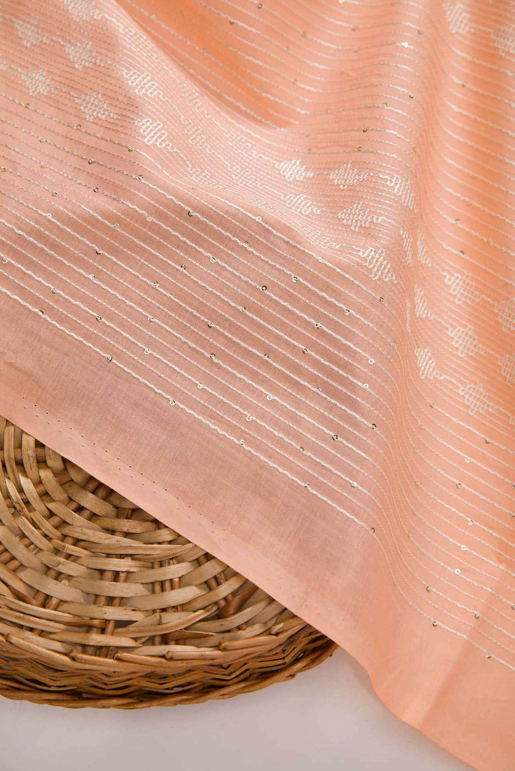 Peach Cotton Dress Material