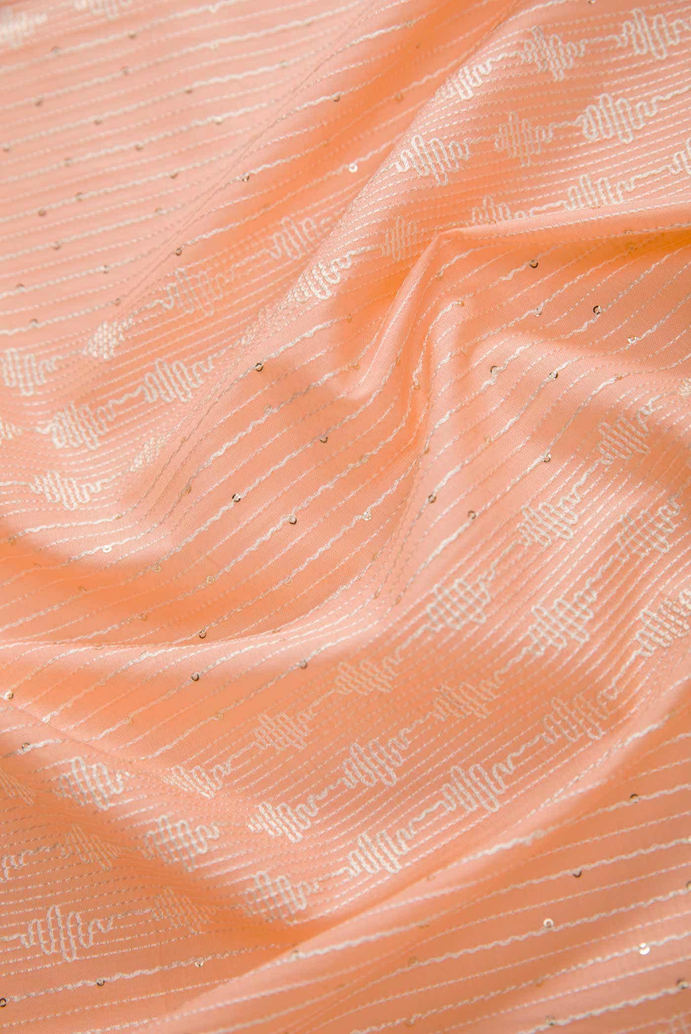 Peach Cotton Dress Material