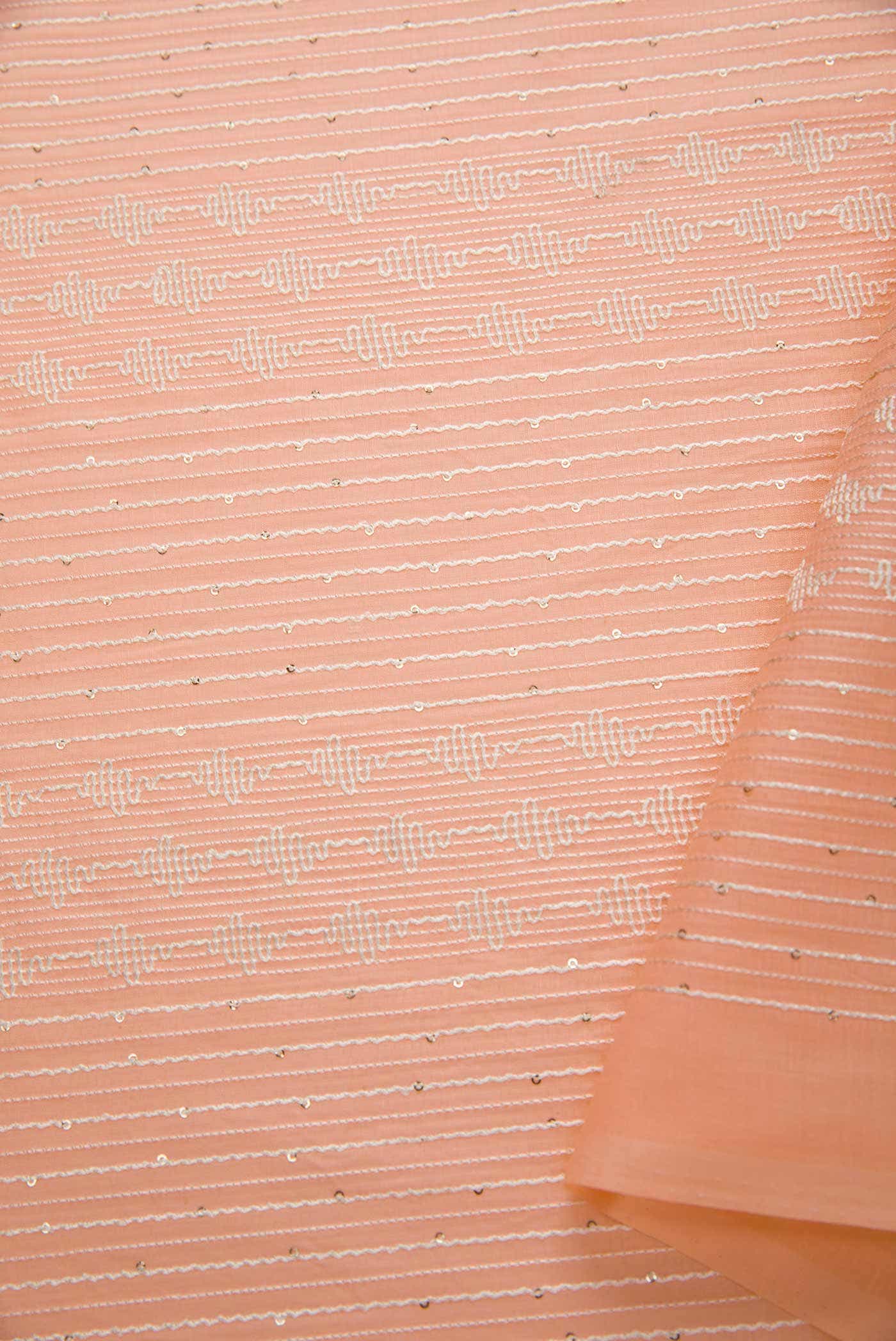 Peach Cotton Dress Material