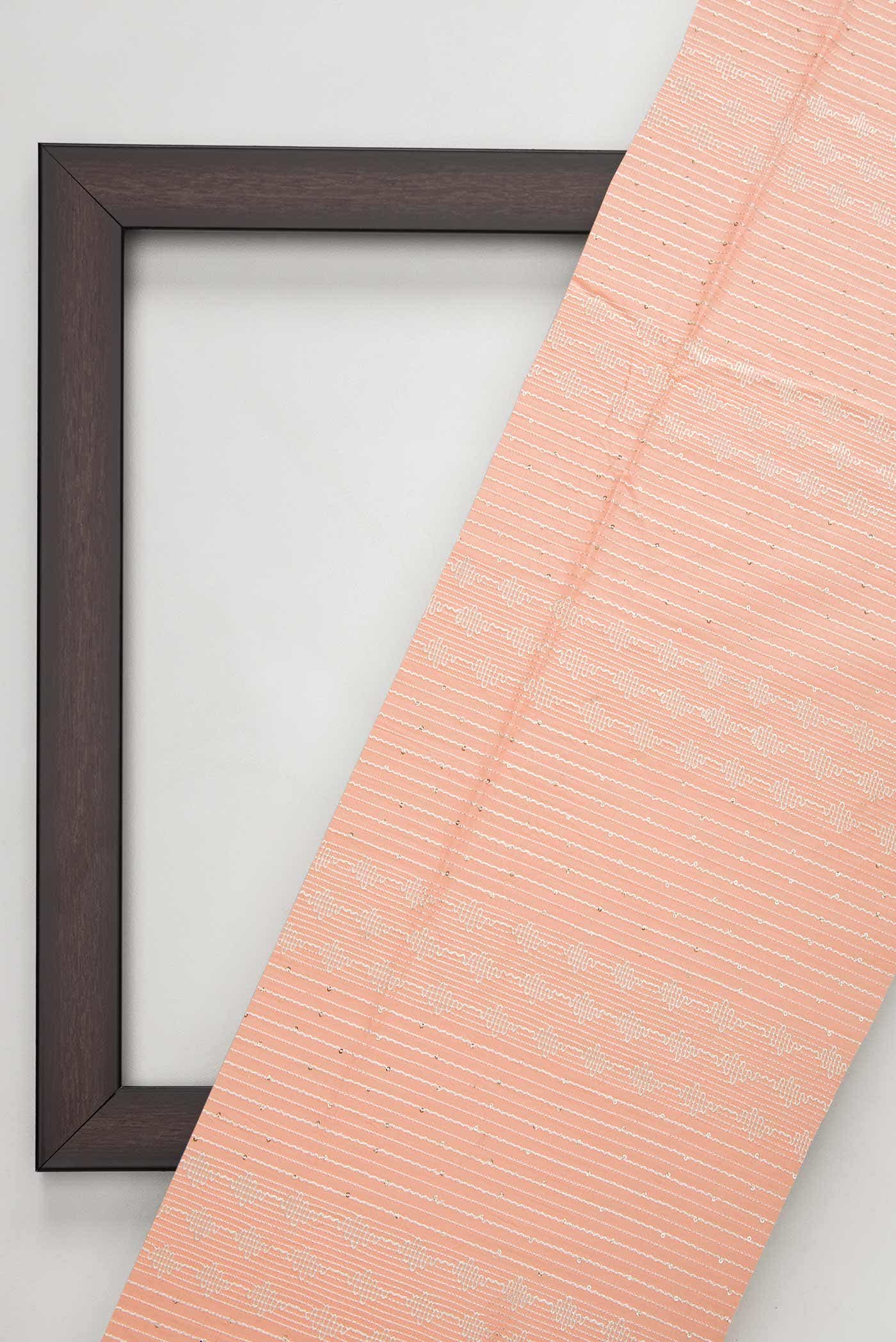 Peach Cotton Dress Material