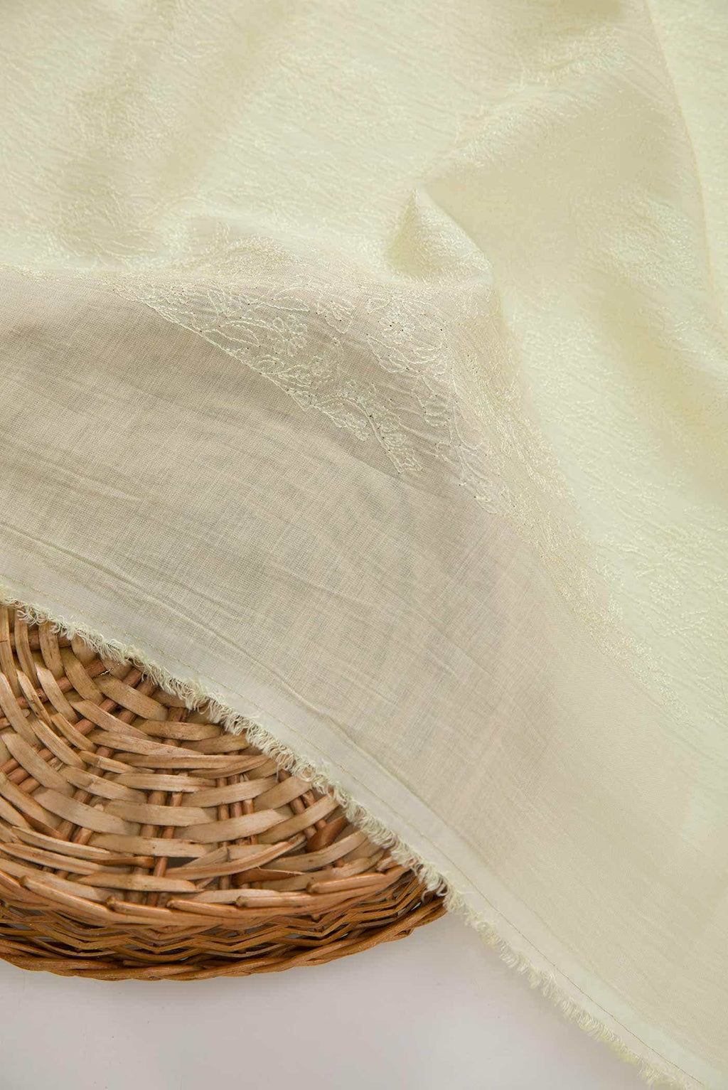 Lemon Yellow Tussar Silk Dress Material