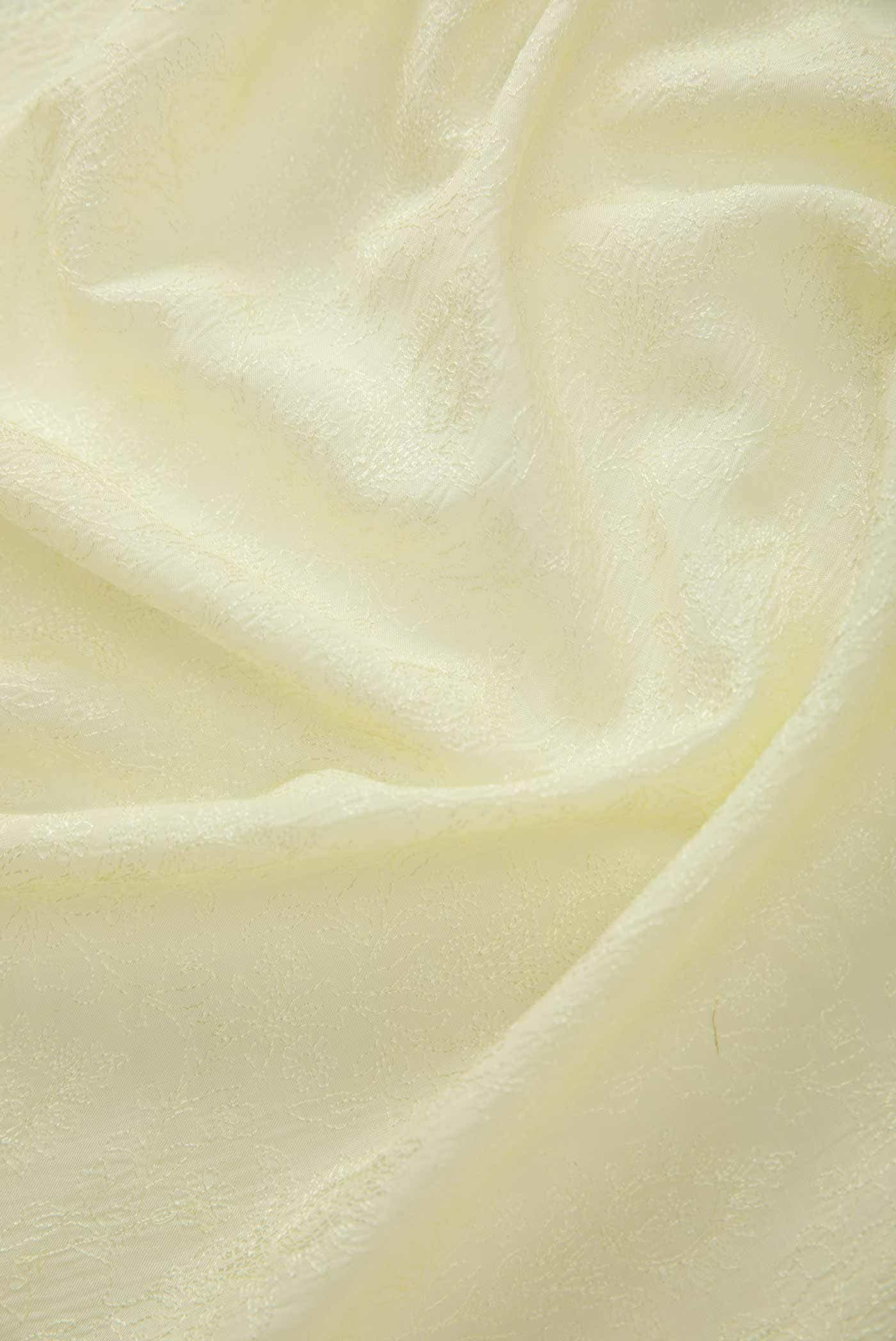 Lemon Yellow Tussar Silk Dress Material