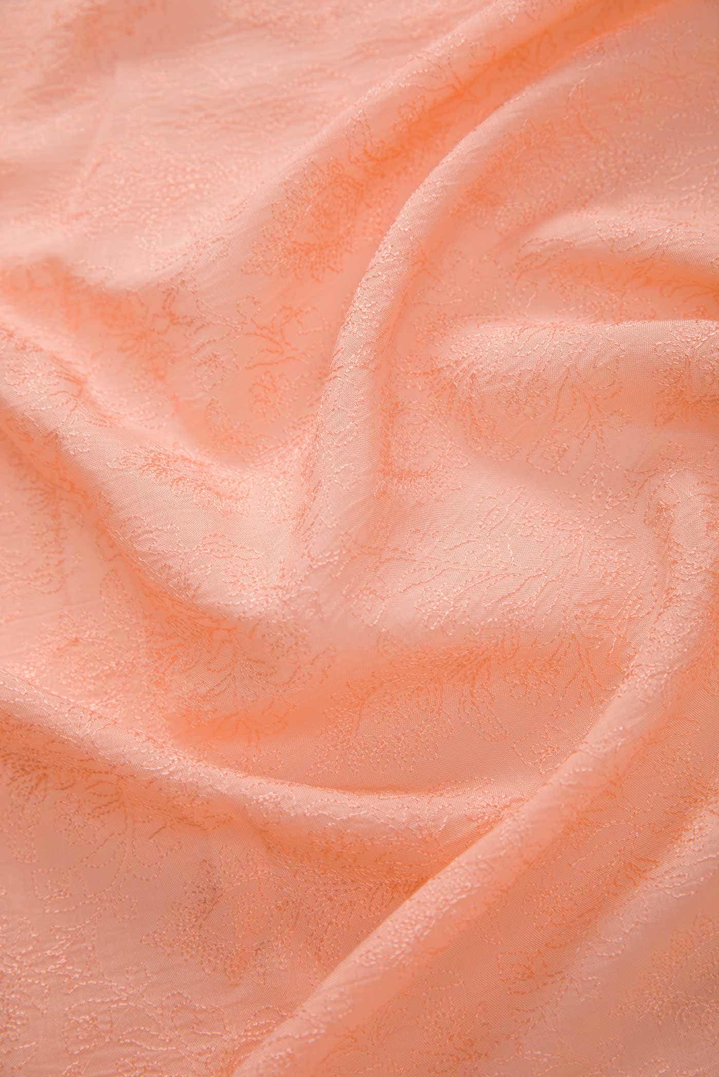 Peach Tussar Silk Dress Material