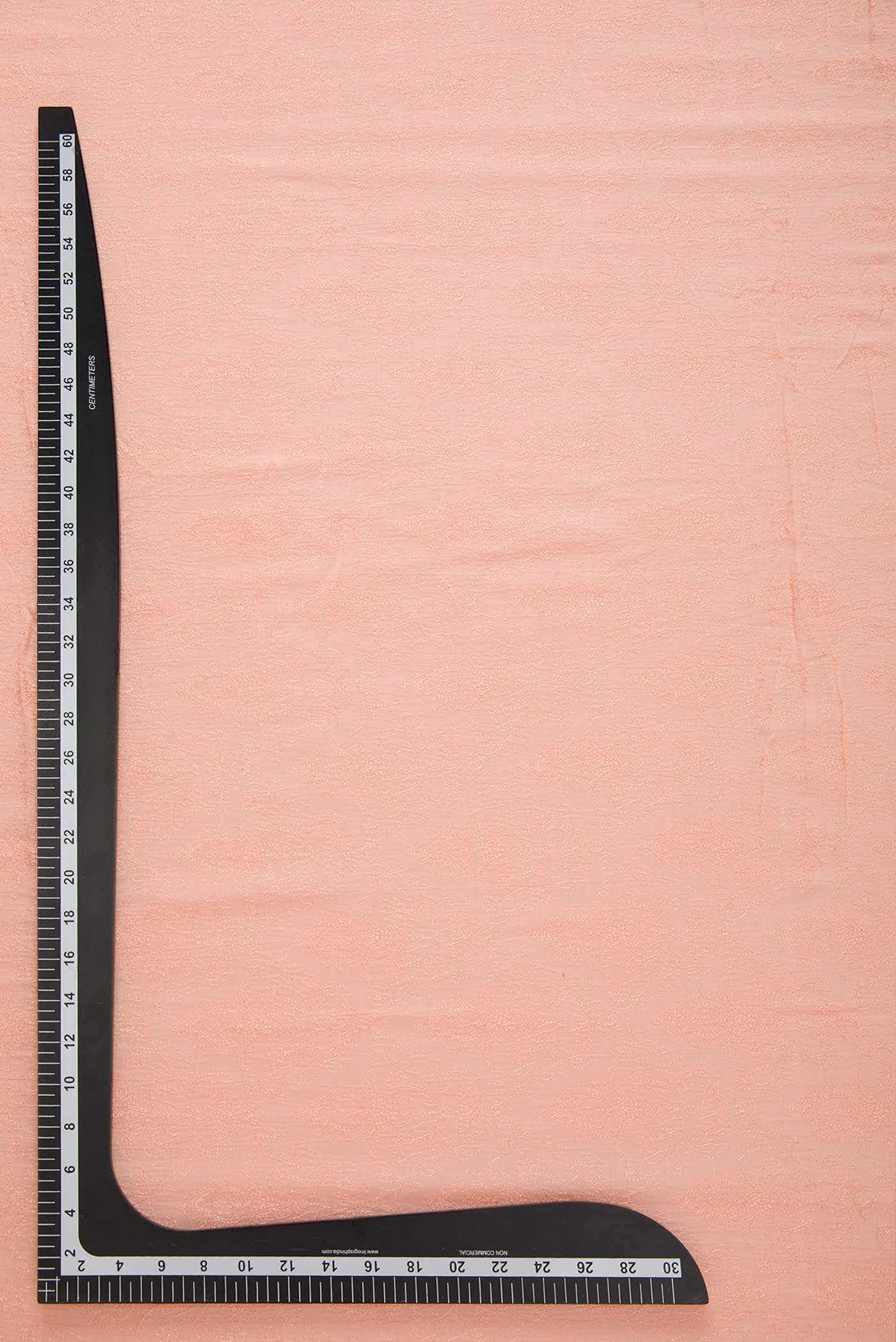 Peach Tussar Silk Dress Material