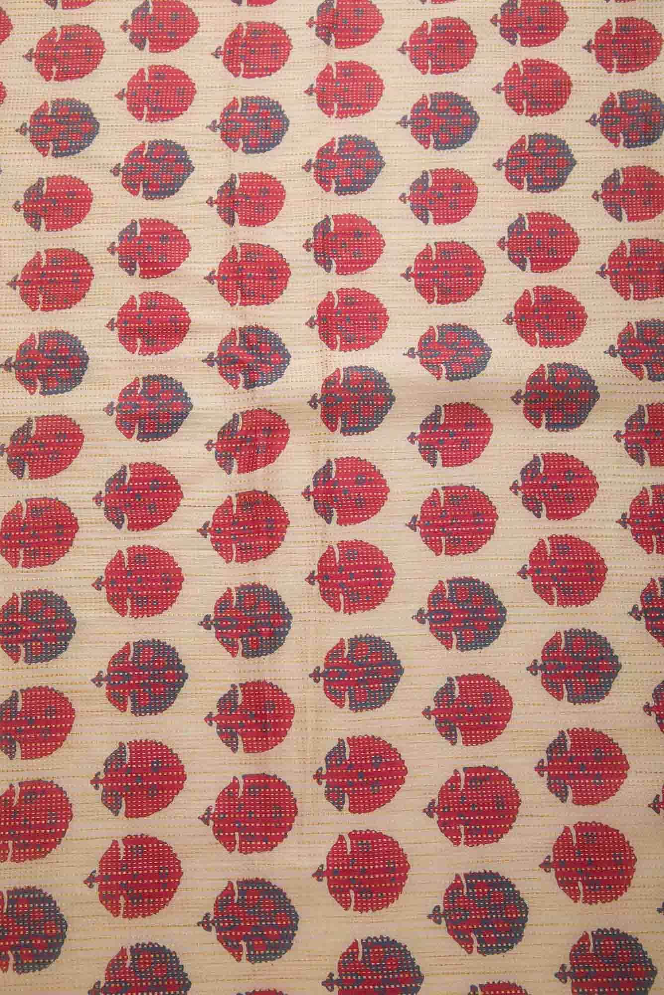 Sandal Tussar Silk Dress Material