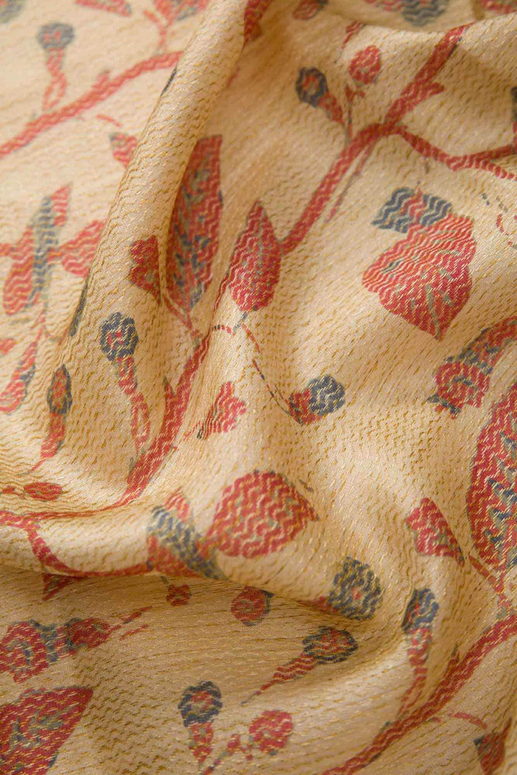 Sandal Tussar Silk Dress Material