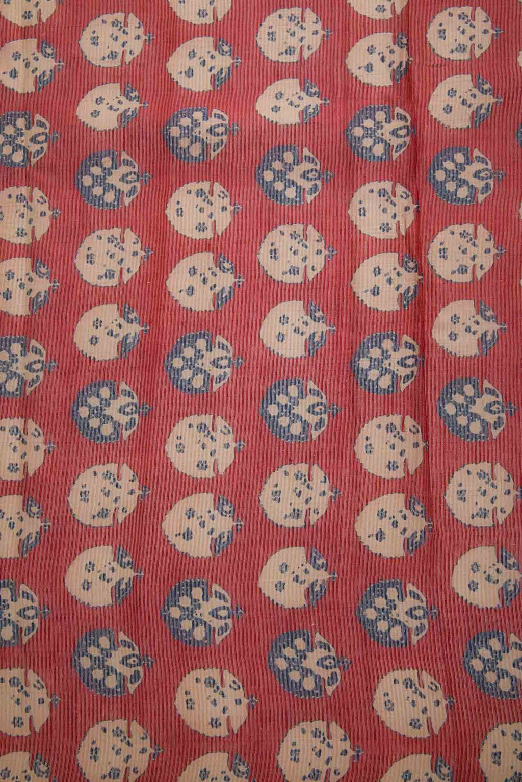 Maroon Tussar Silk Dress Material