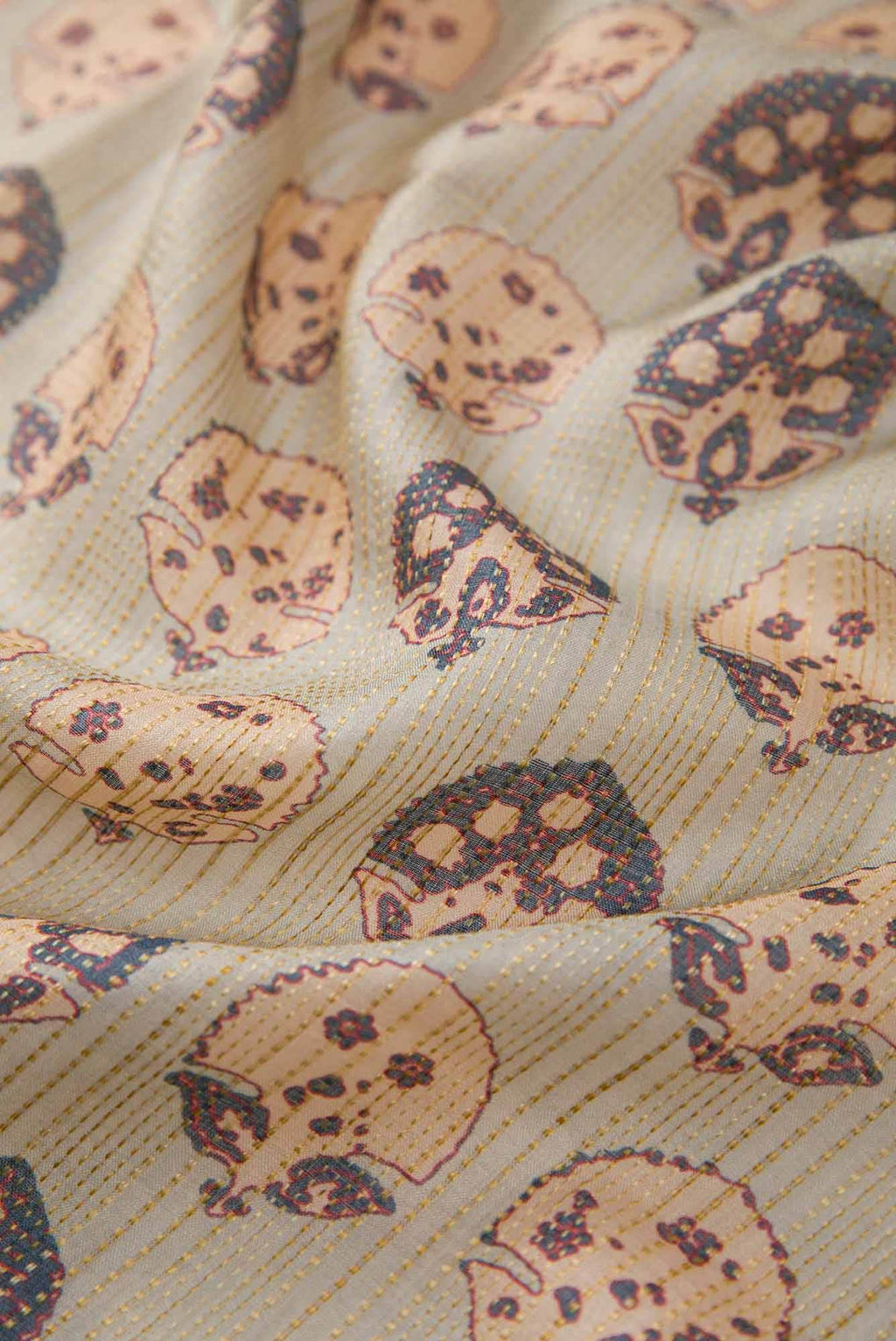 Blue Tussar Silk Dress Material