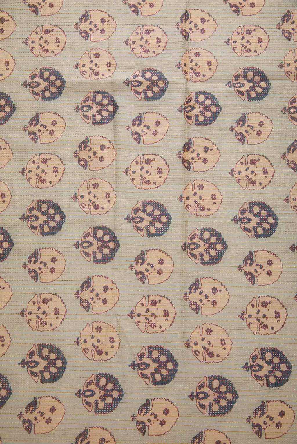Blue Tussar Silk Dress Material