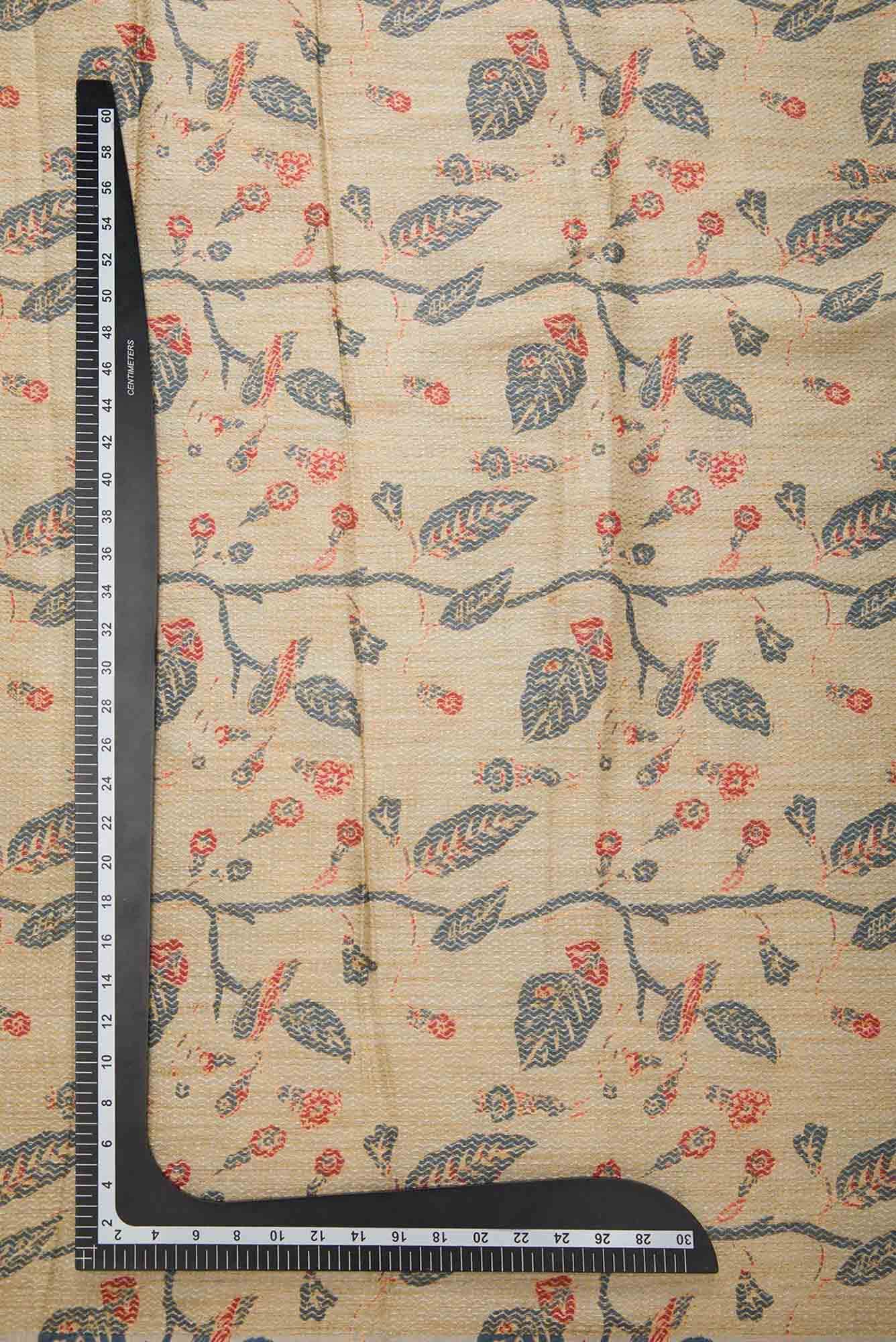 Sandal Tussar Silk Dress Material