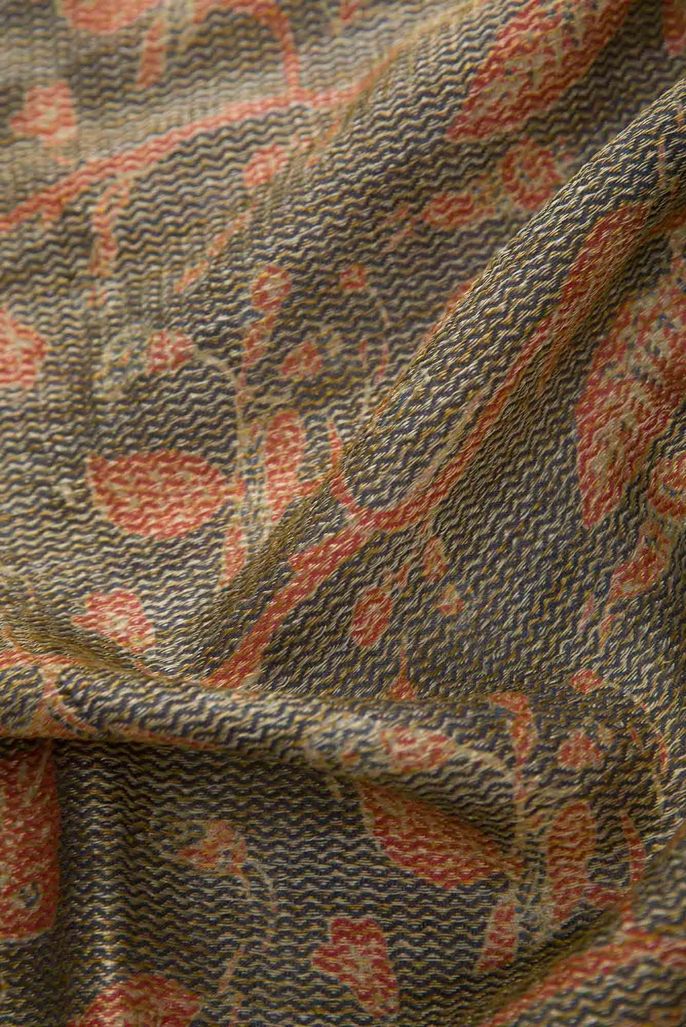 Blue Tussar Silk Dress Material