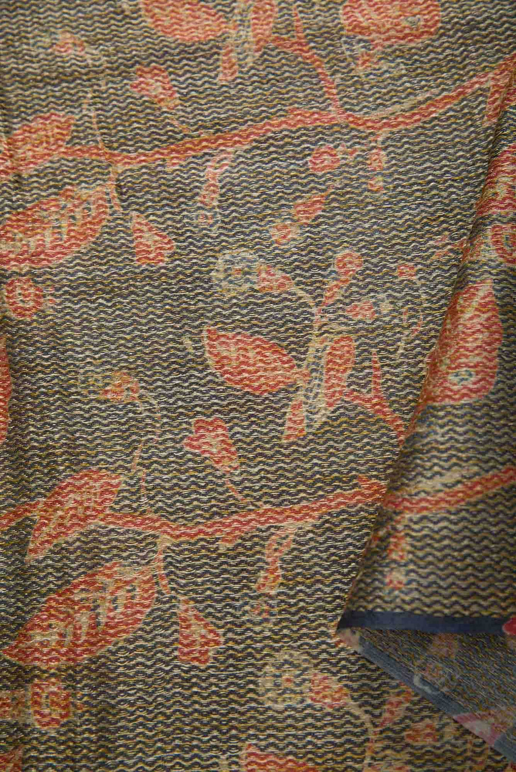 Blue Tussar Silk Dress Material
