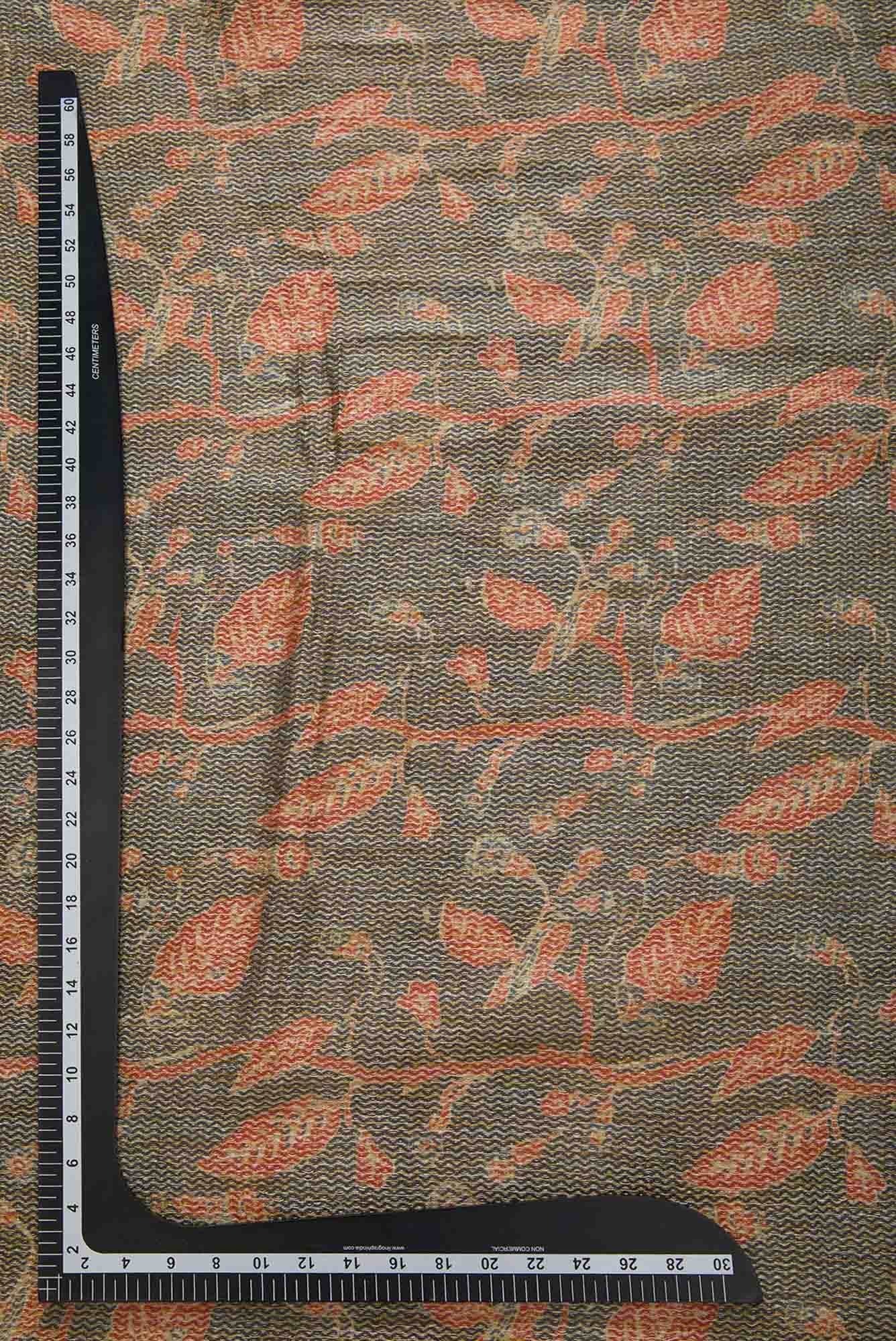 Blue Tussar Silk Dress Material