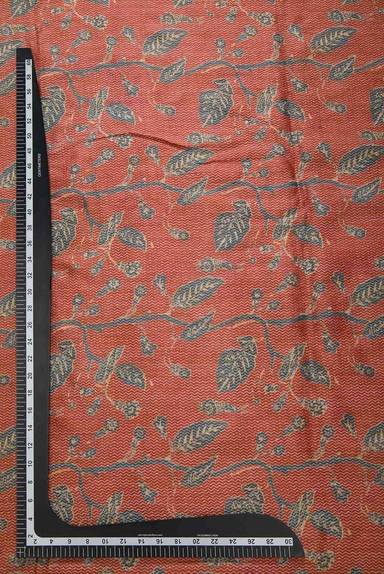 Maroon Tussar Silk Dress Material
