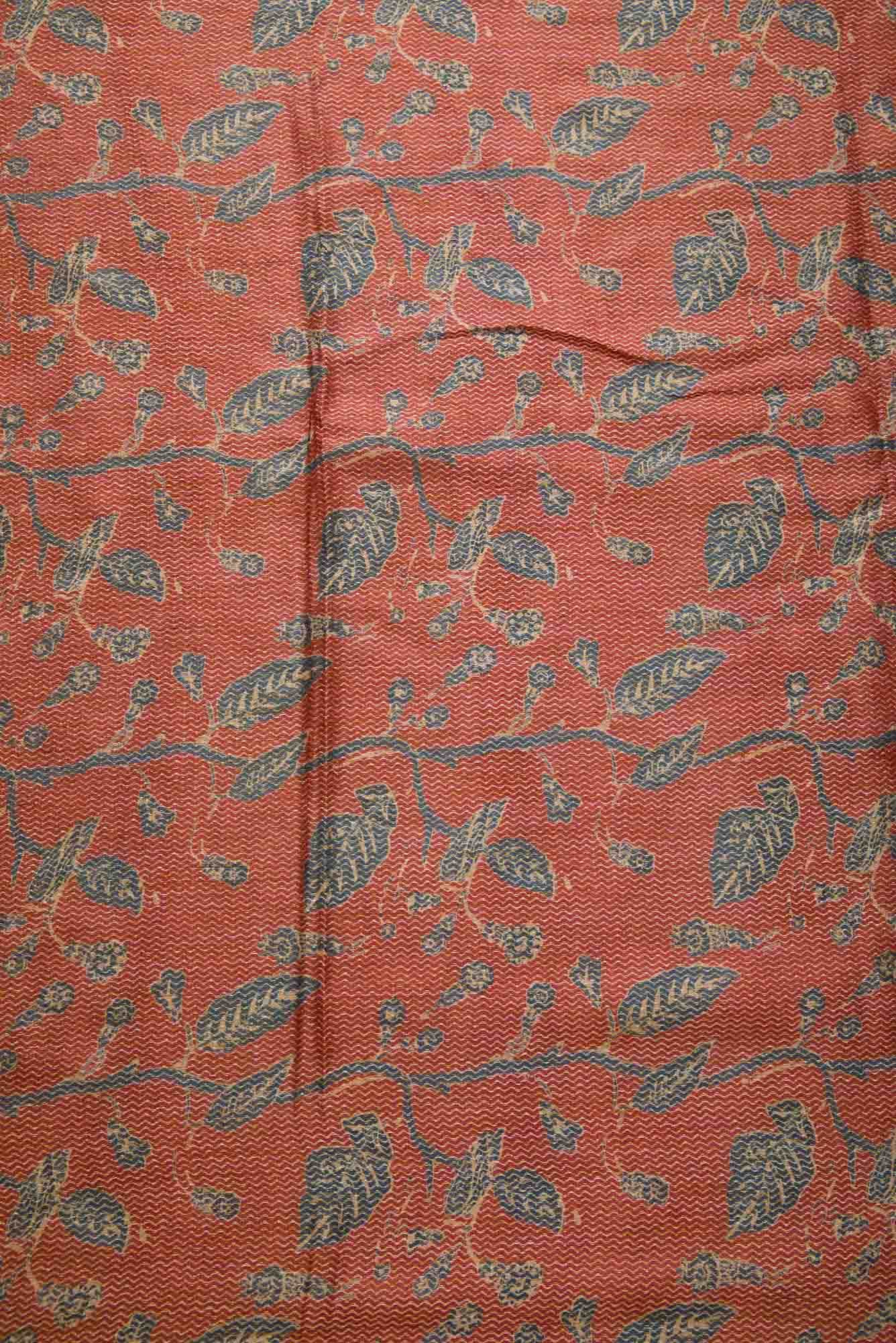 Maroon Tussar Silk Dress Material