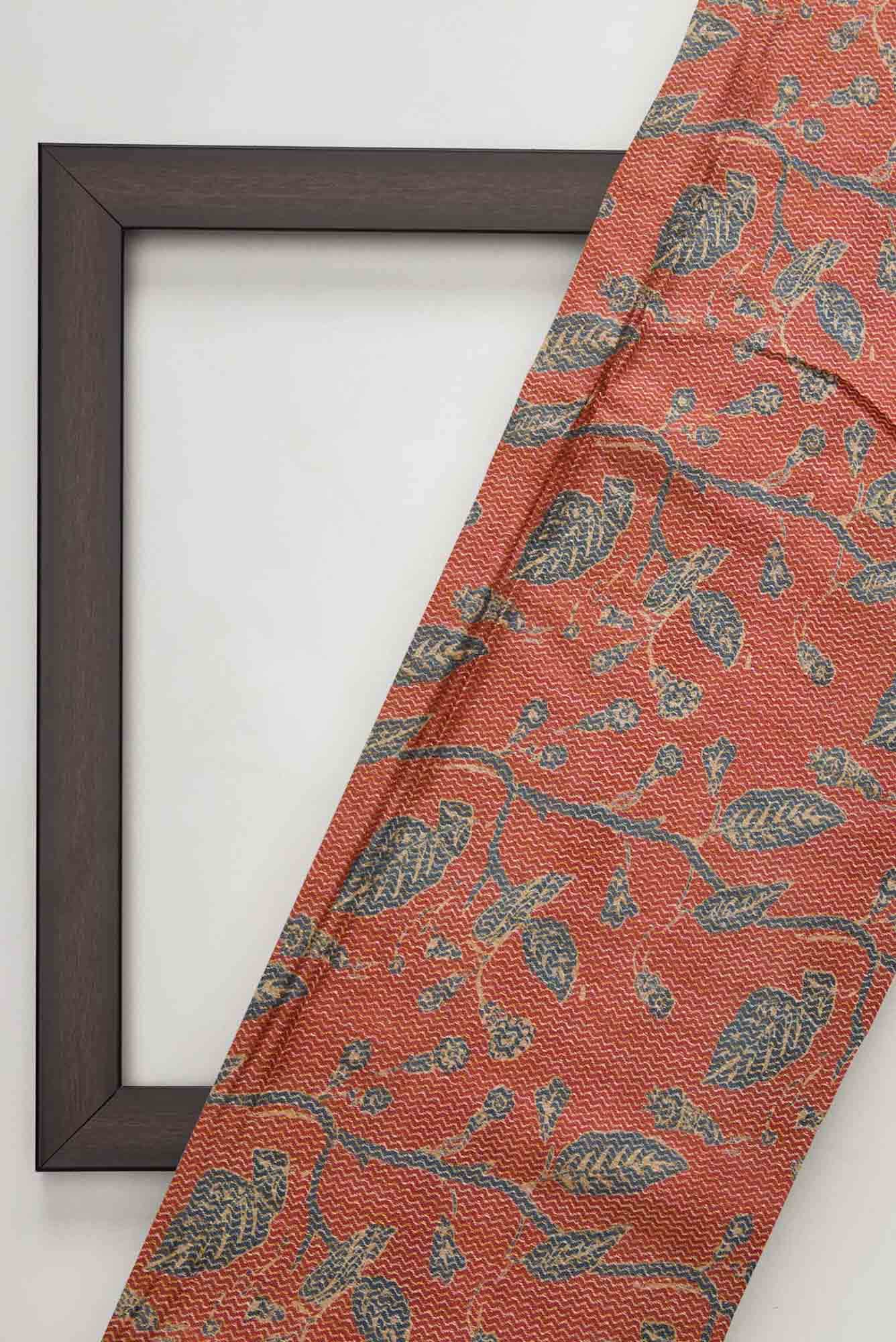 Maroon Tussar Silk Dress Material