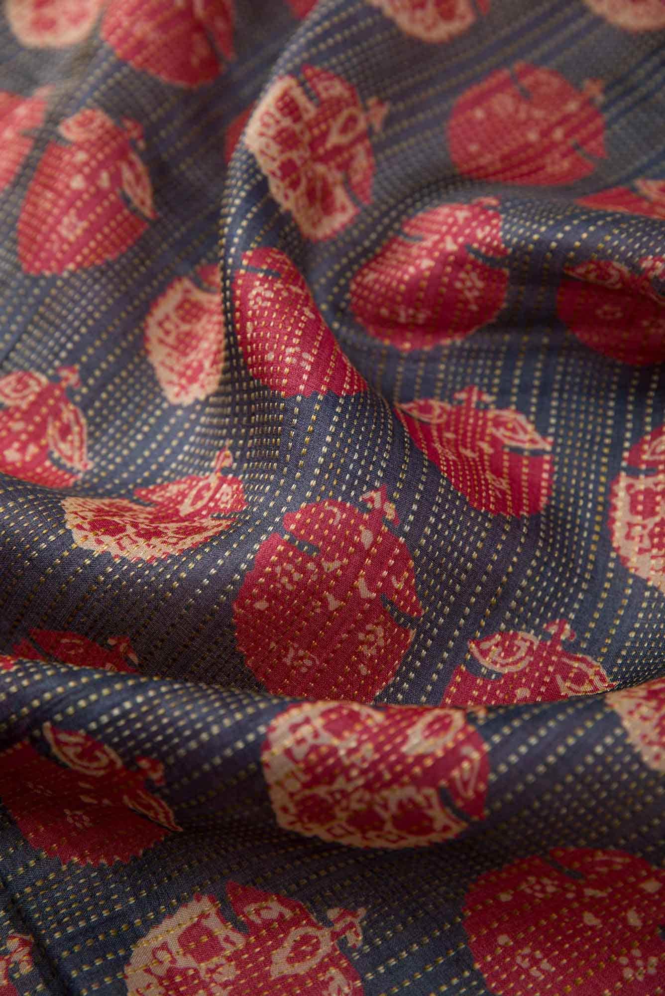 Grey Tussar Silk Dress Material