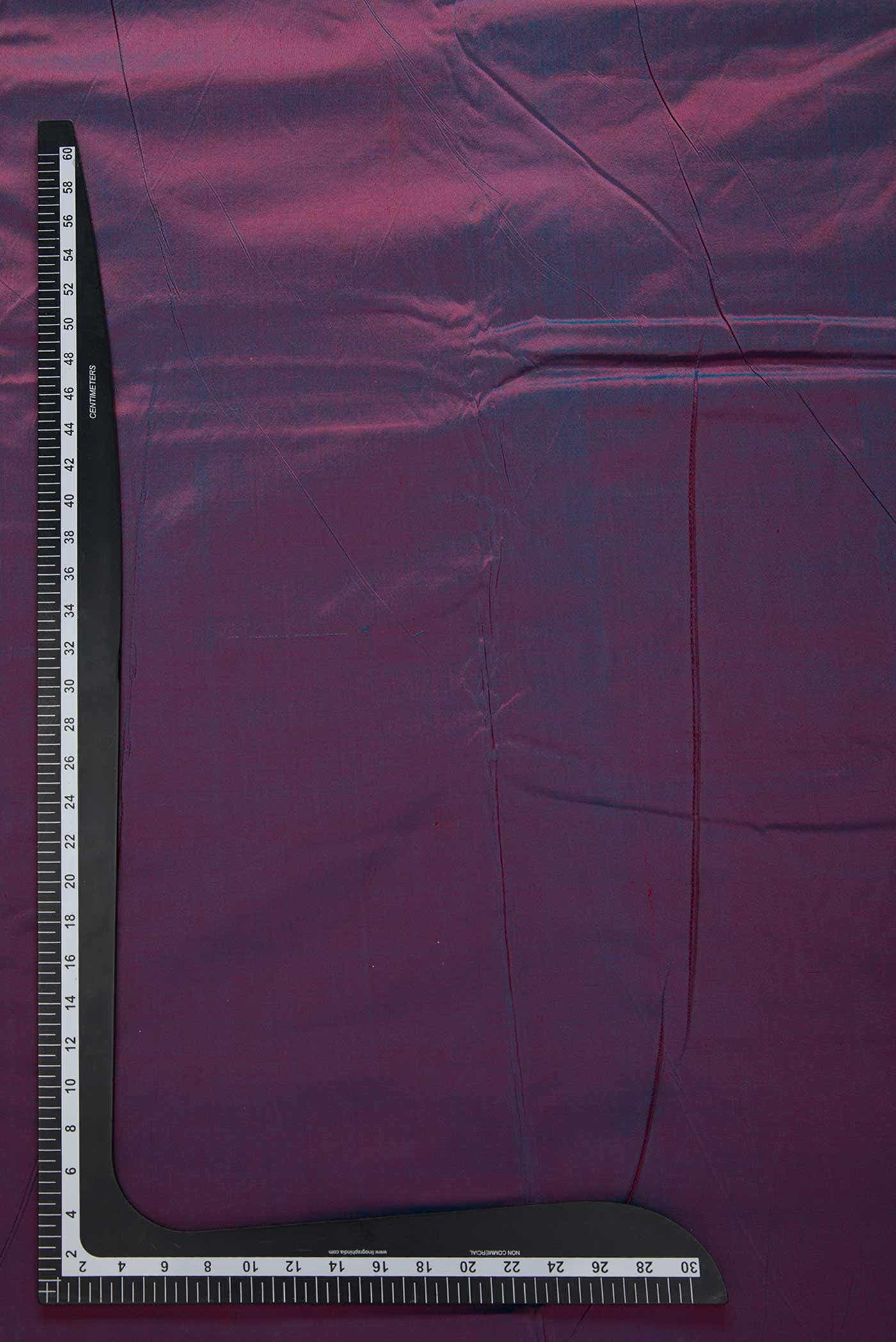 Blue and Magneta Kanchipuram Silk Dress Material