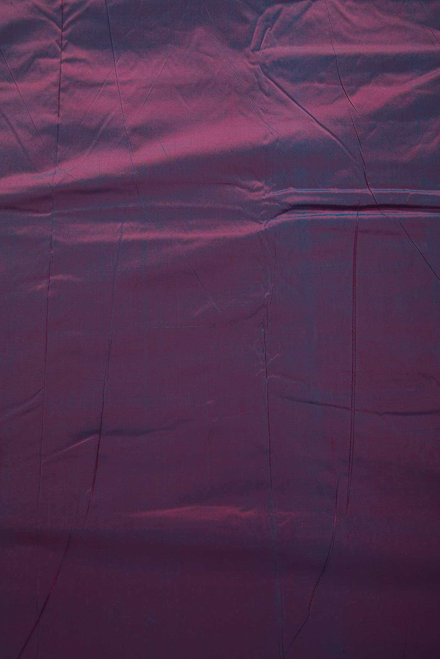 Blue and Magneta Kanchipuram Silk Dress Material