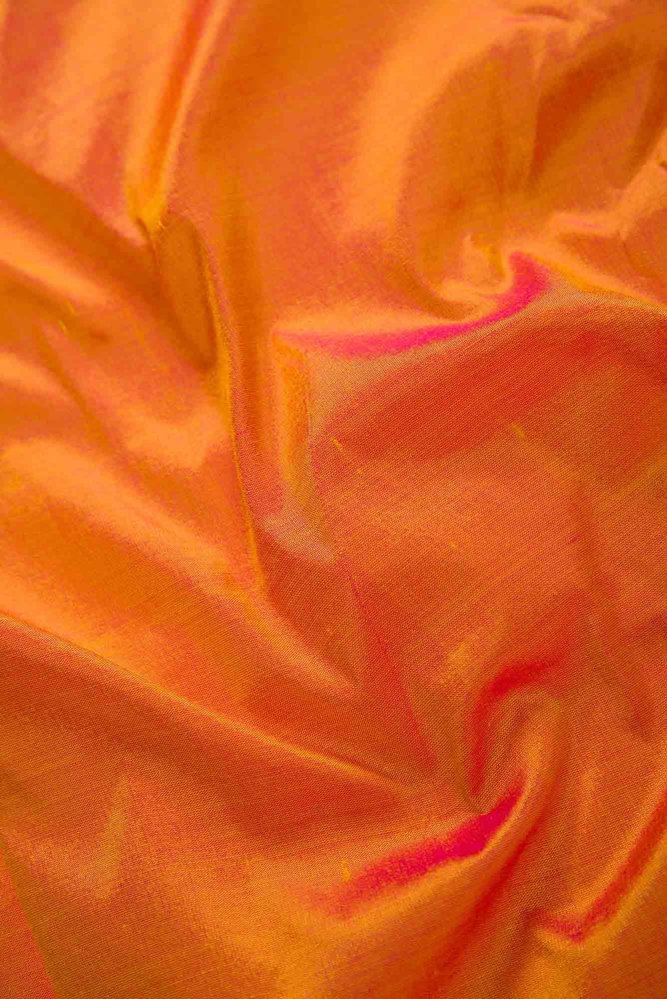 Mustard Kanchipuram Silk Dress Material