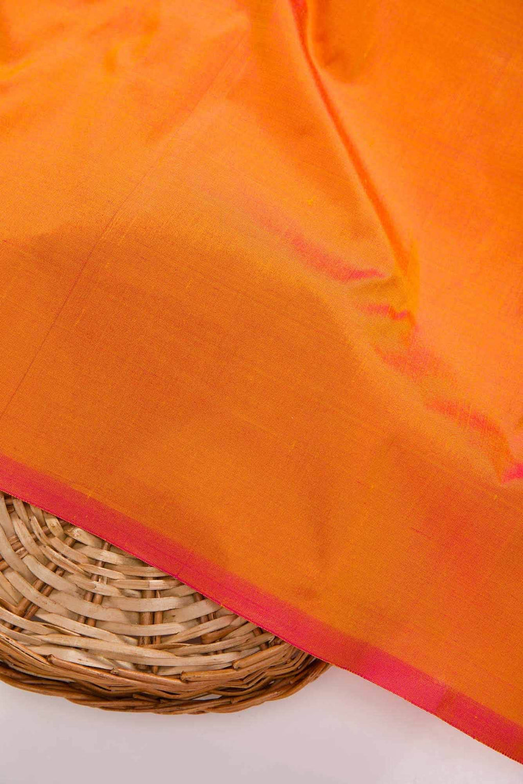Orange Kanchipuram Silk Dress Material