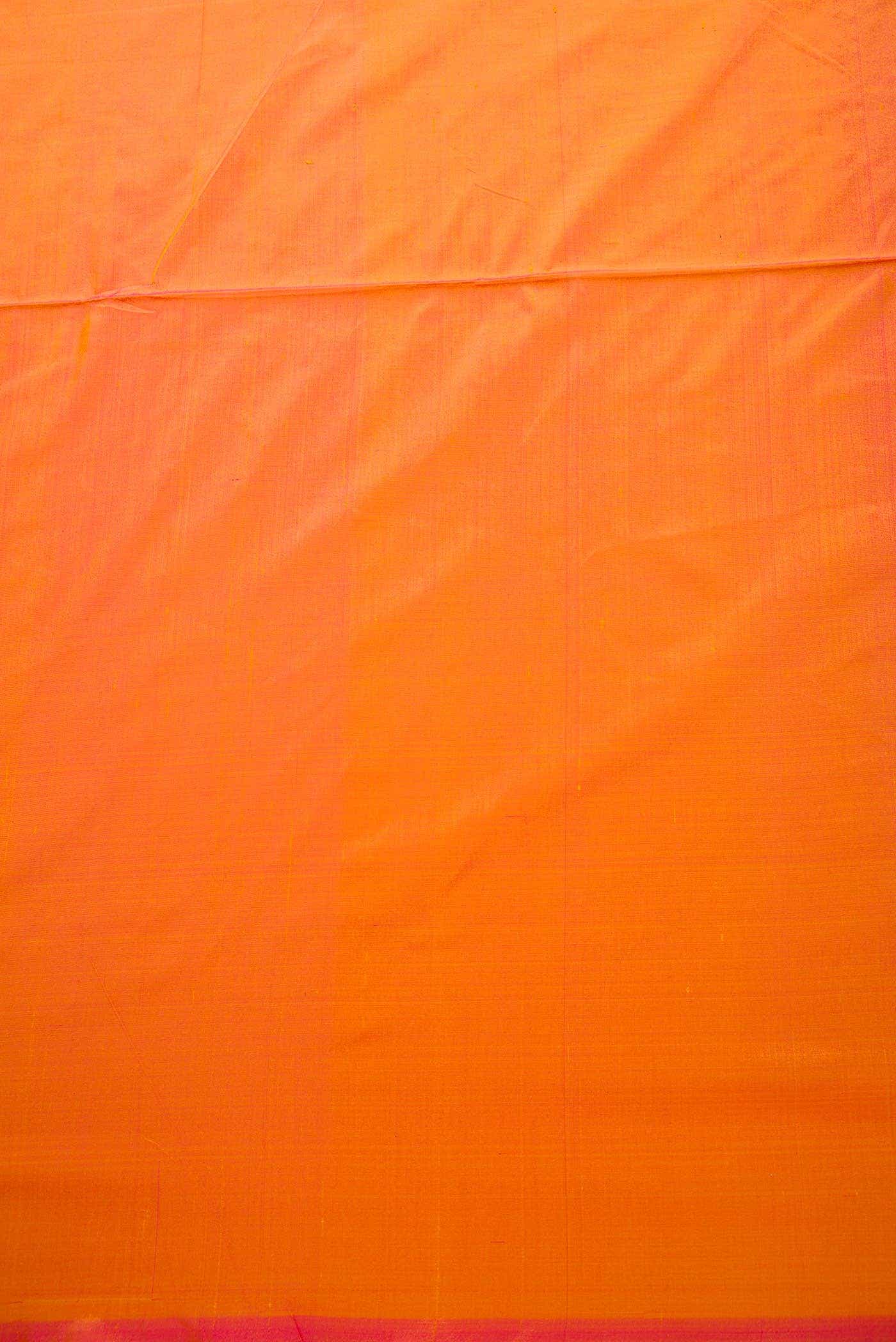 Orange Kanchipuram Silk Dress Material