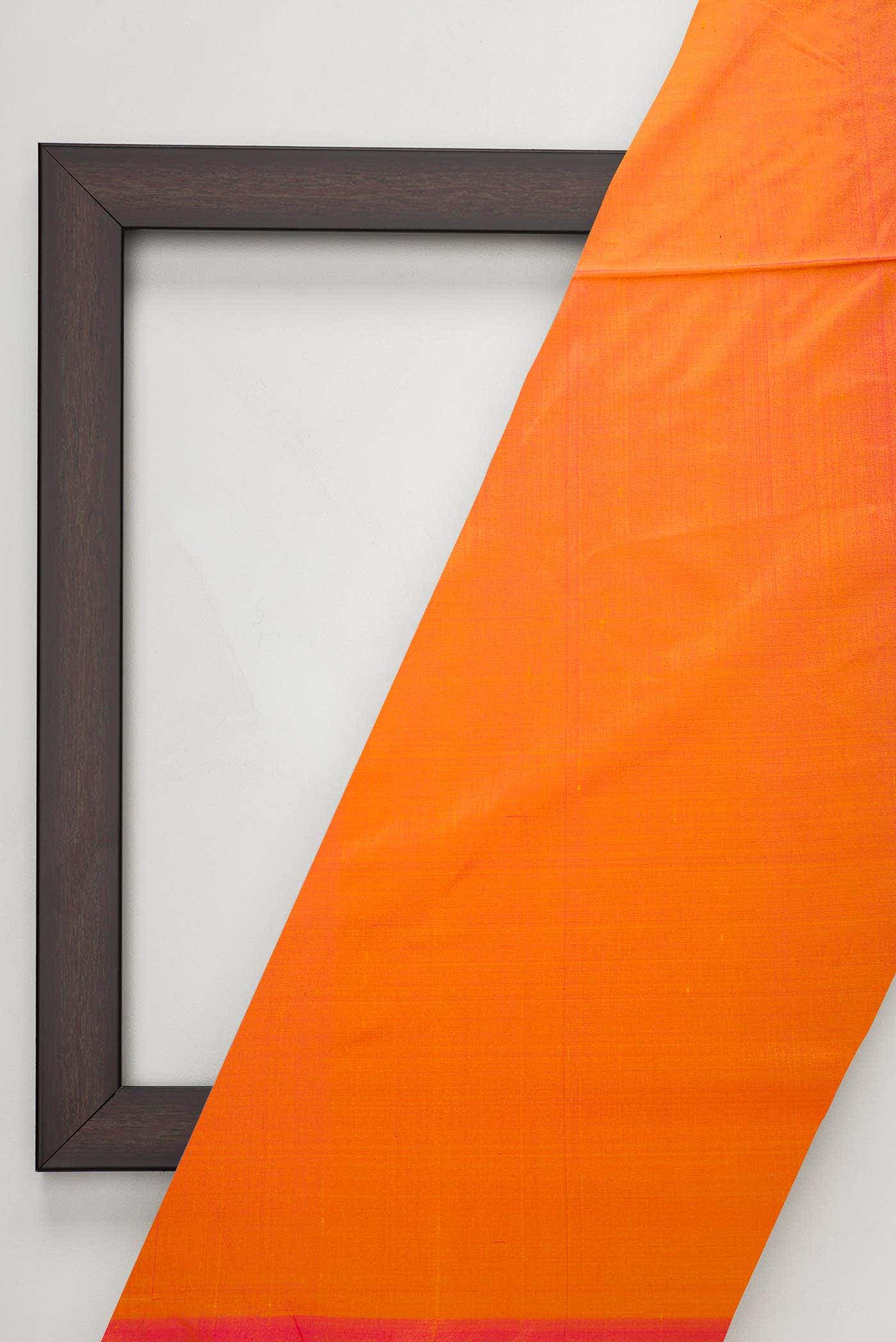 Orange Kanchipuram Silk Dress Material
