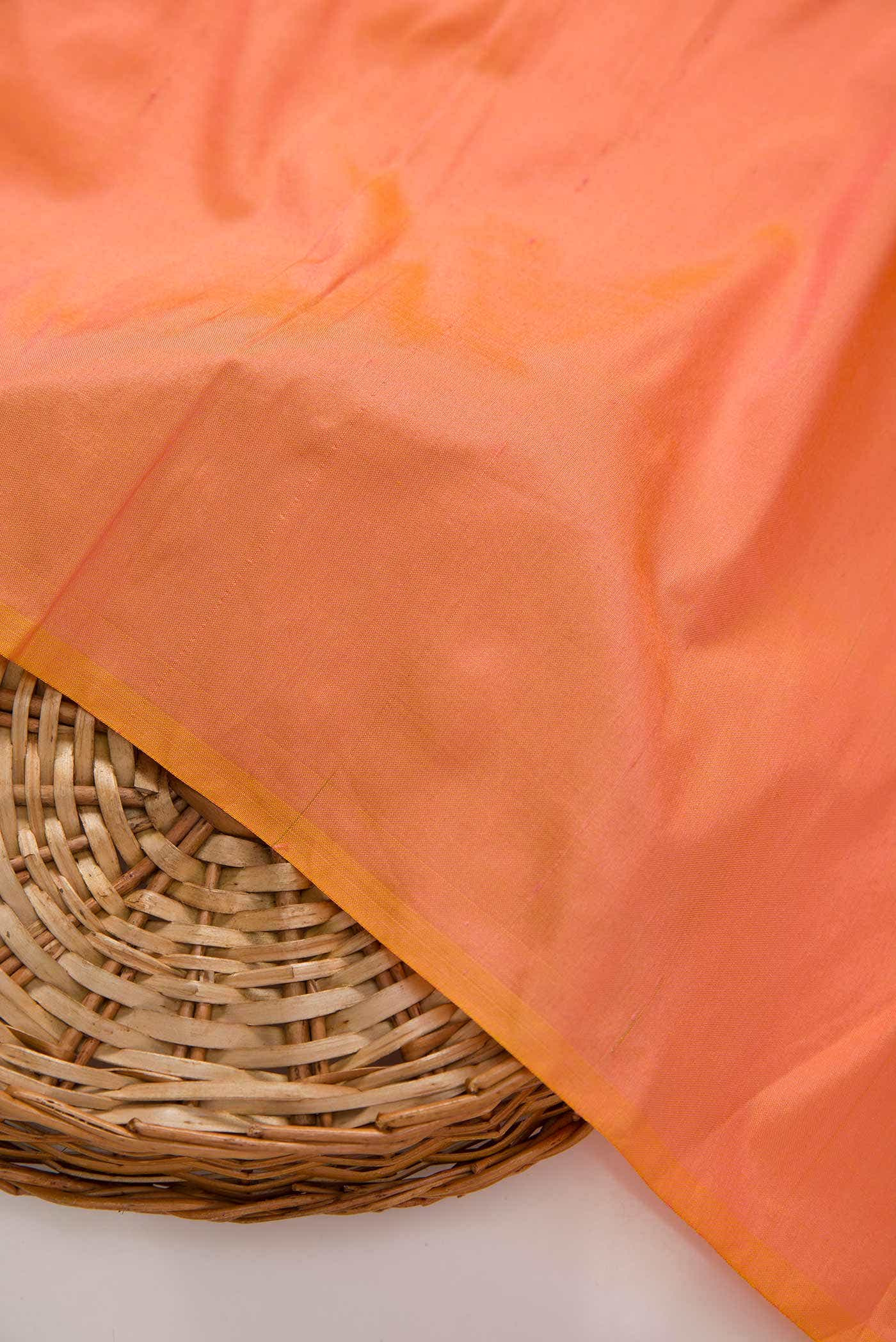 Peach Kanchipuram Silk Dress Material