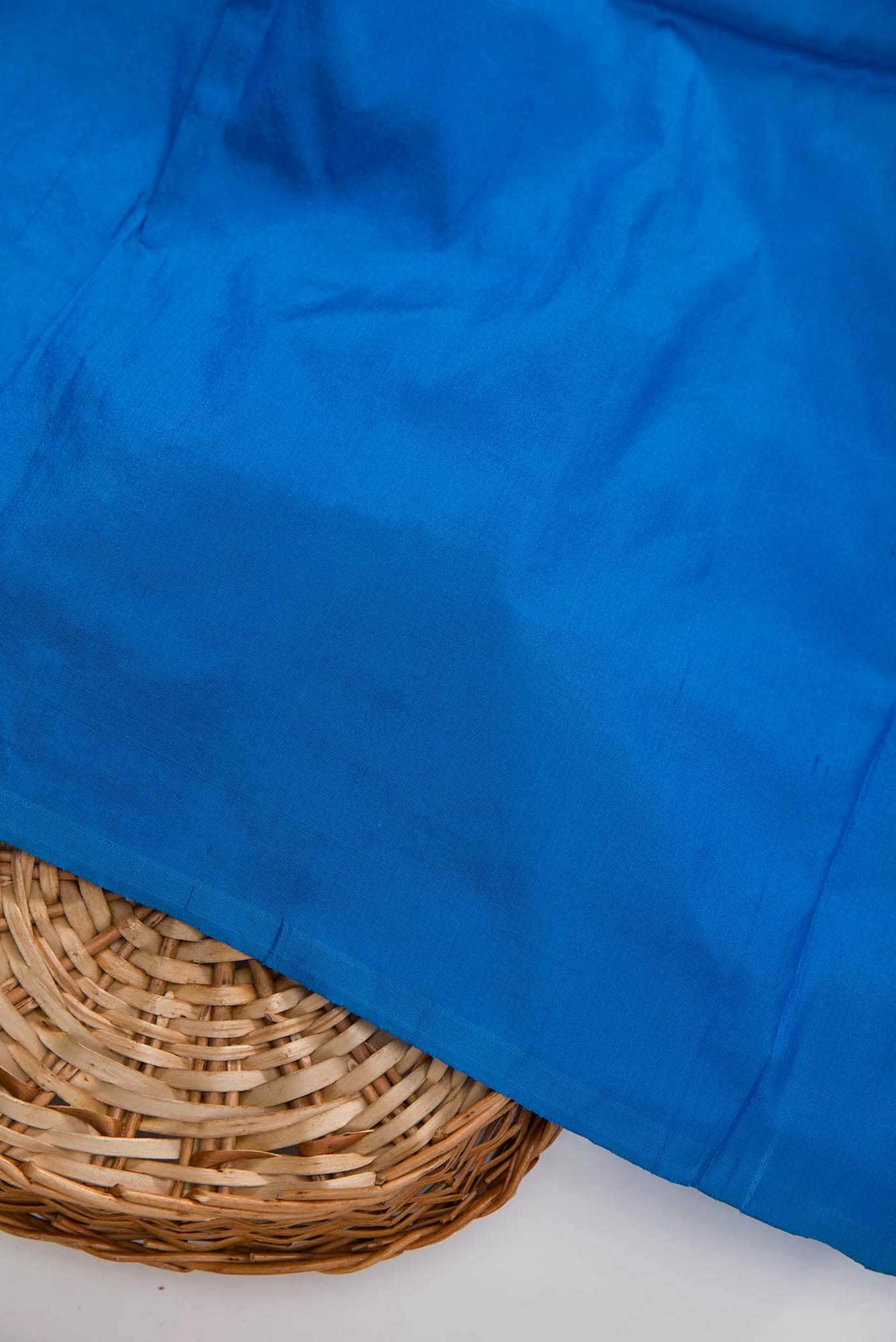 Blue Kanchipuram Silk Dress Material