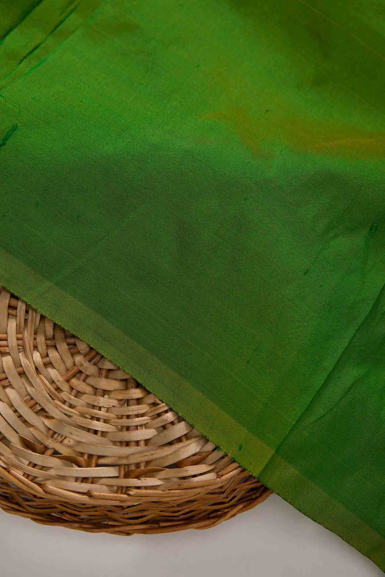 Green Kanchipuram Silk Dress Material