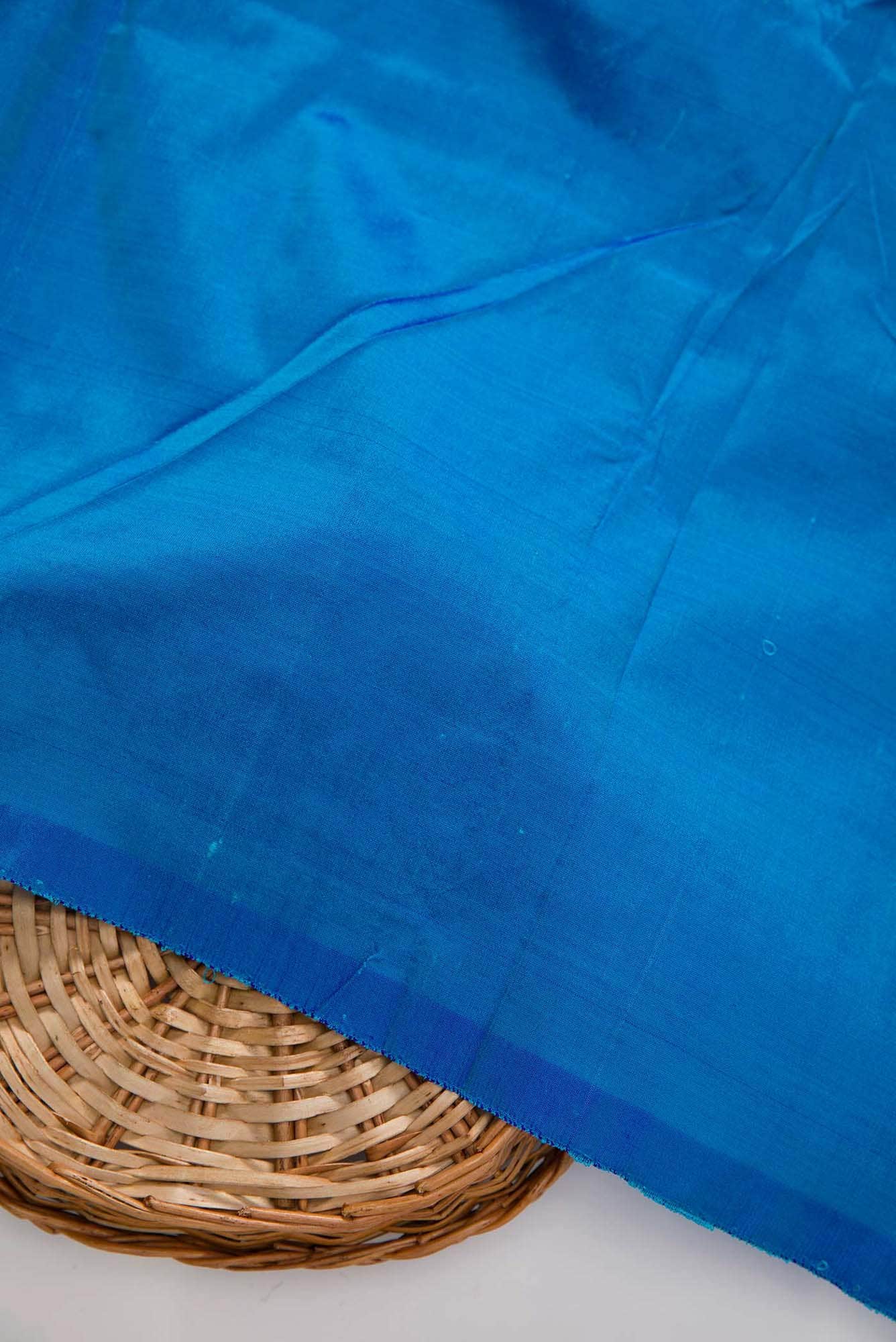 Blue Kanchipuram Silk Dress Material