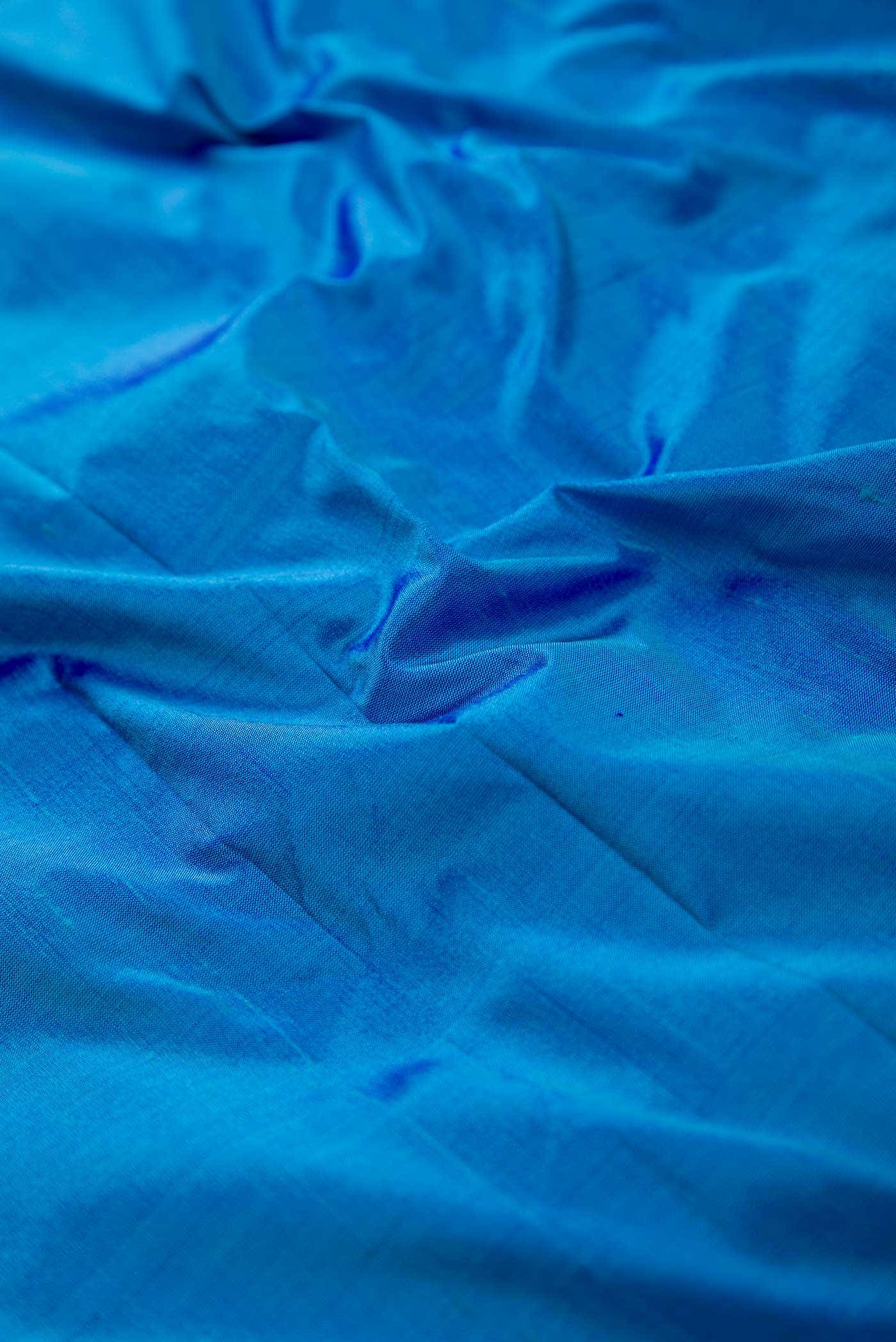 Blue Kanchipuram Silk Dress Material