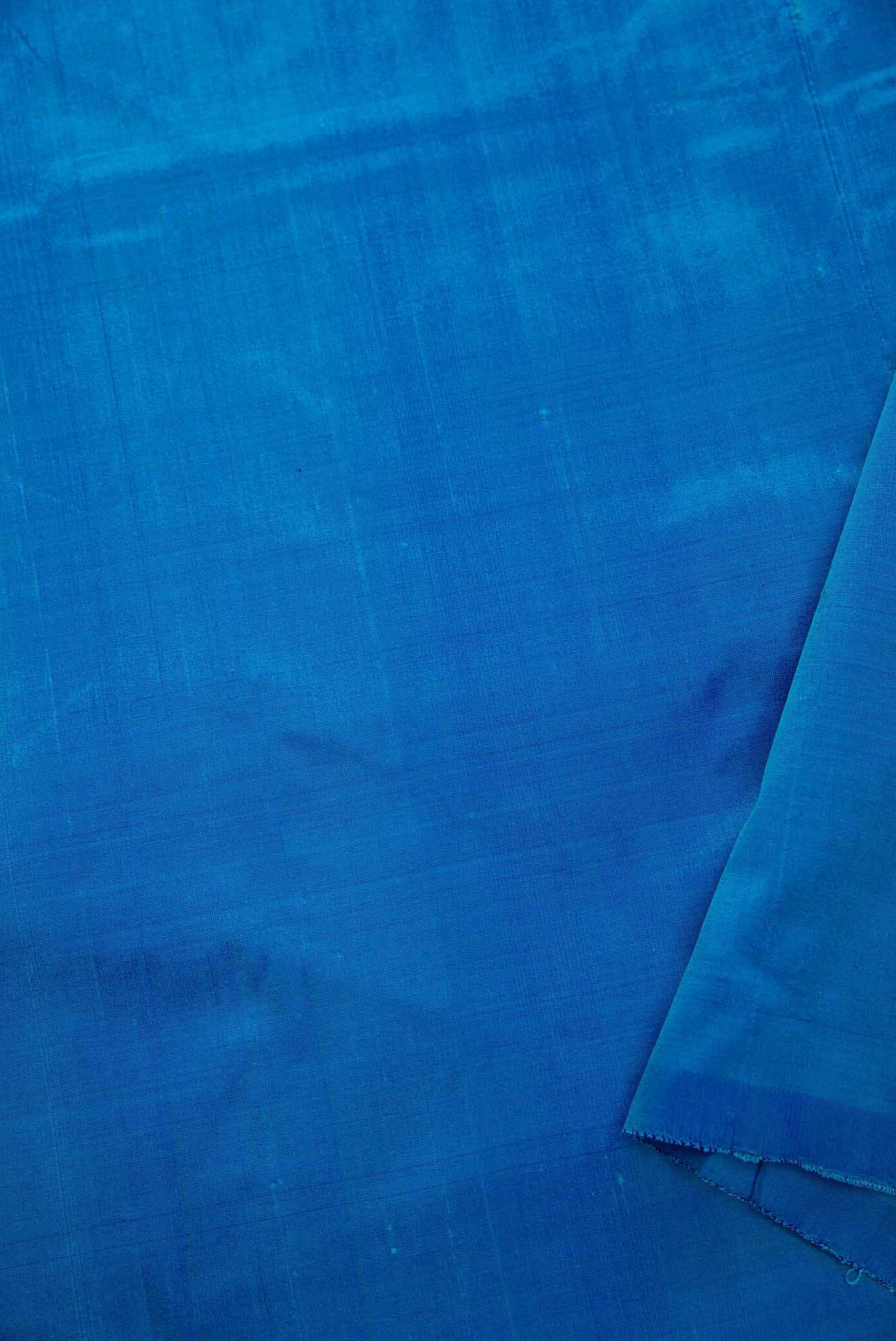 Blue Kanchipuram Silk Dress Material