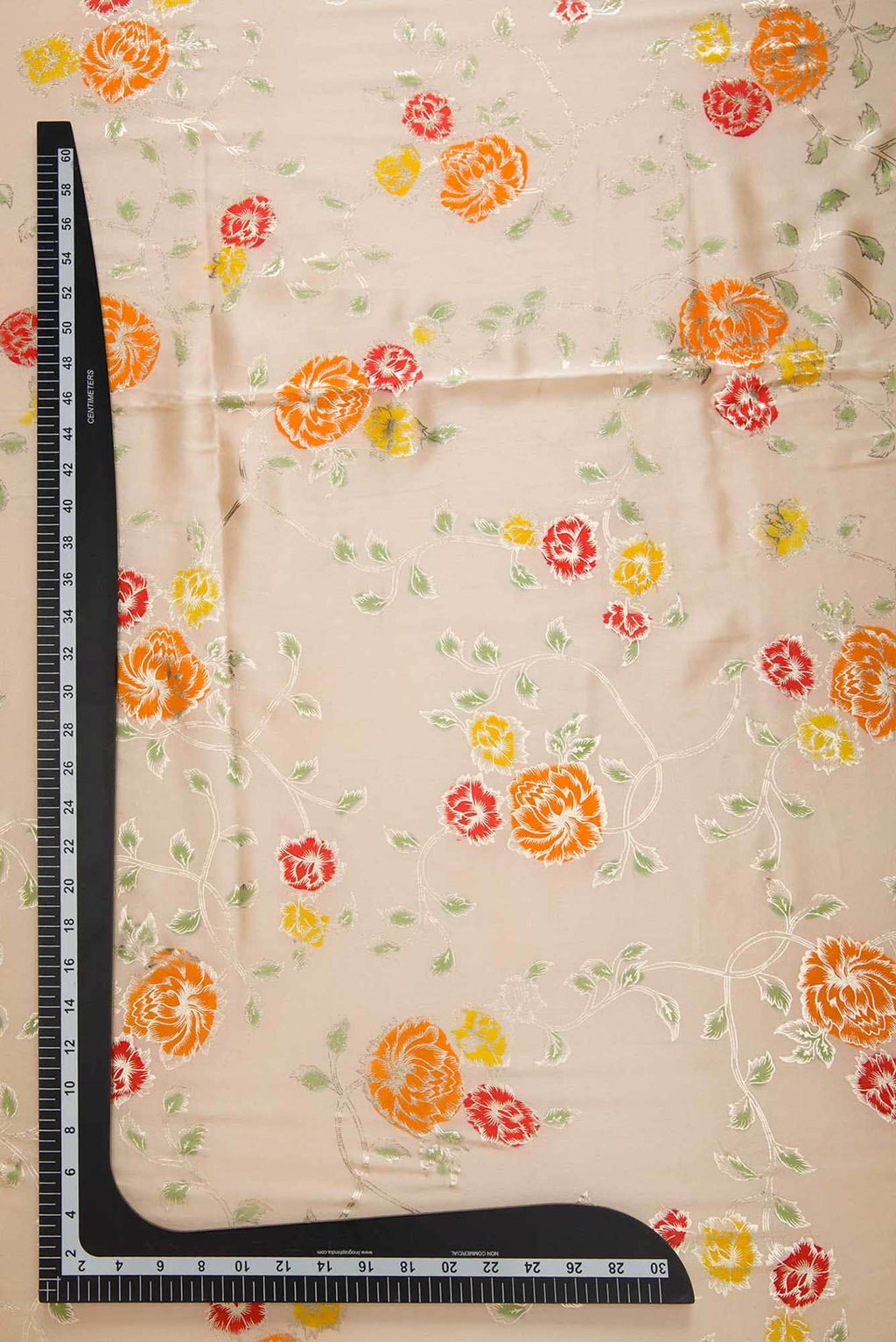 Peach Crepe Dress Material