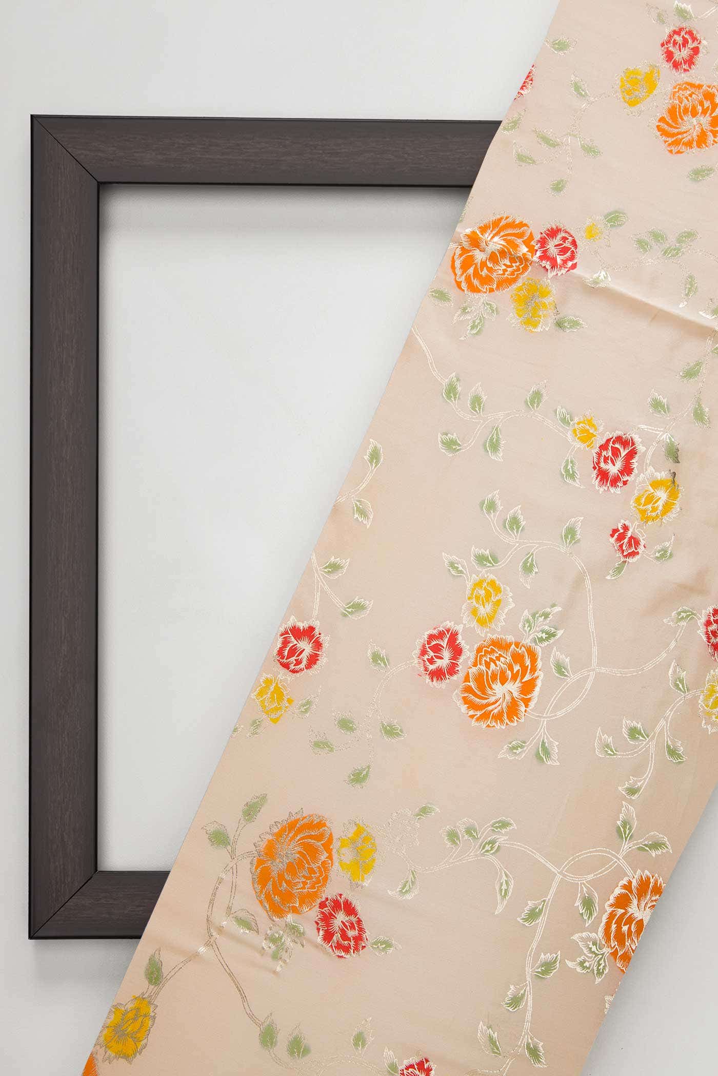 Peach Crepe Dress Material