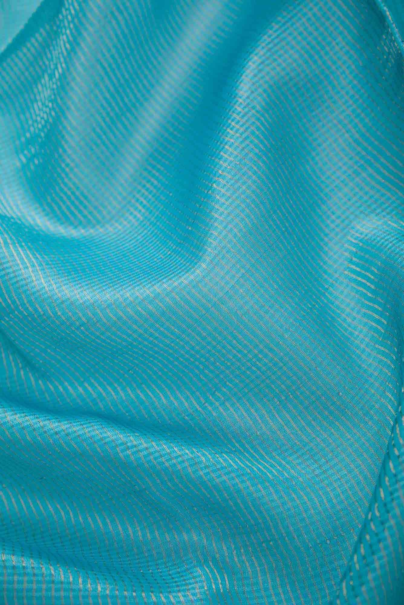 Sky Blue Tussar Silk Dress Material