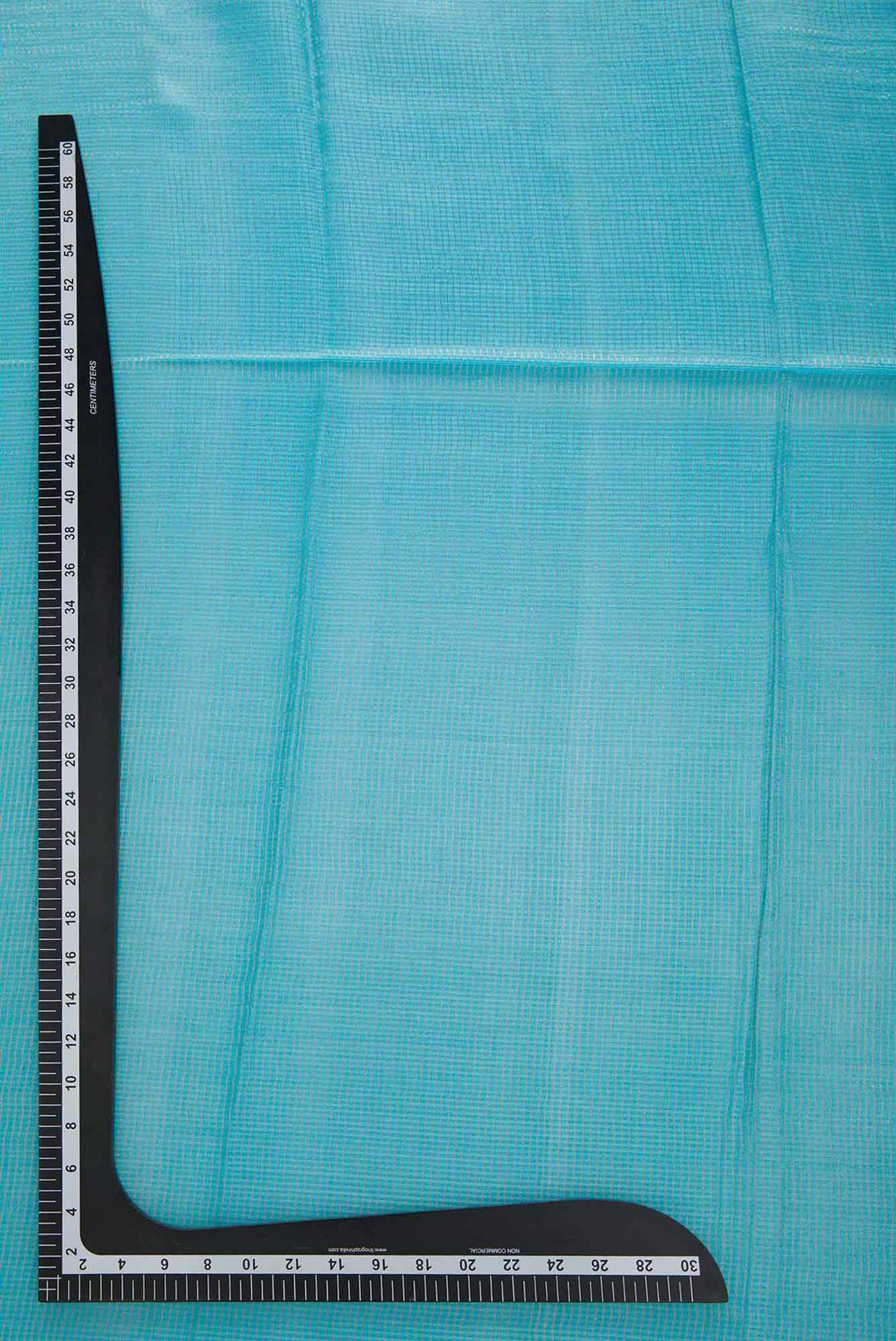 Sky Blue Tussar Silk Dress Material