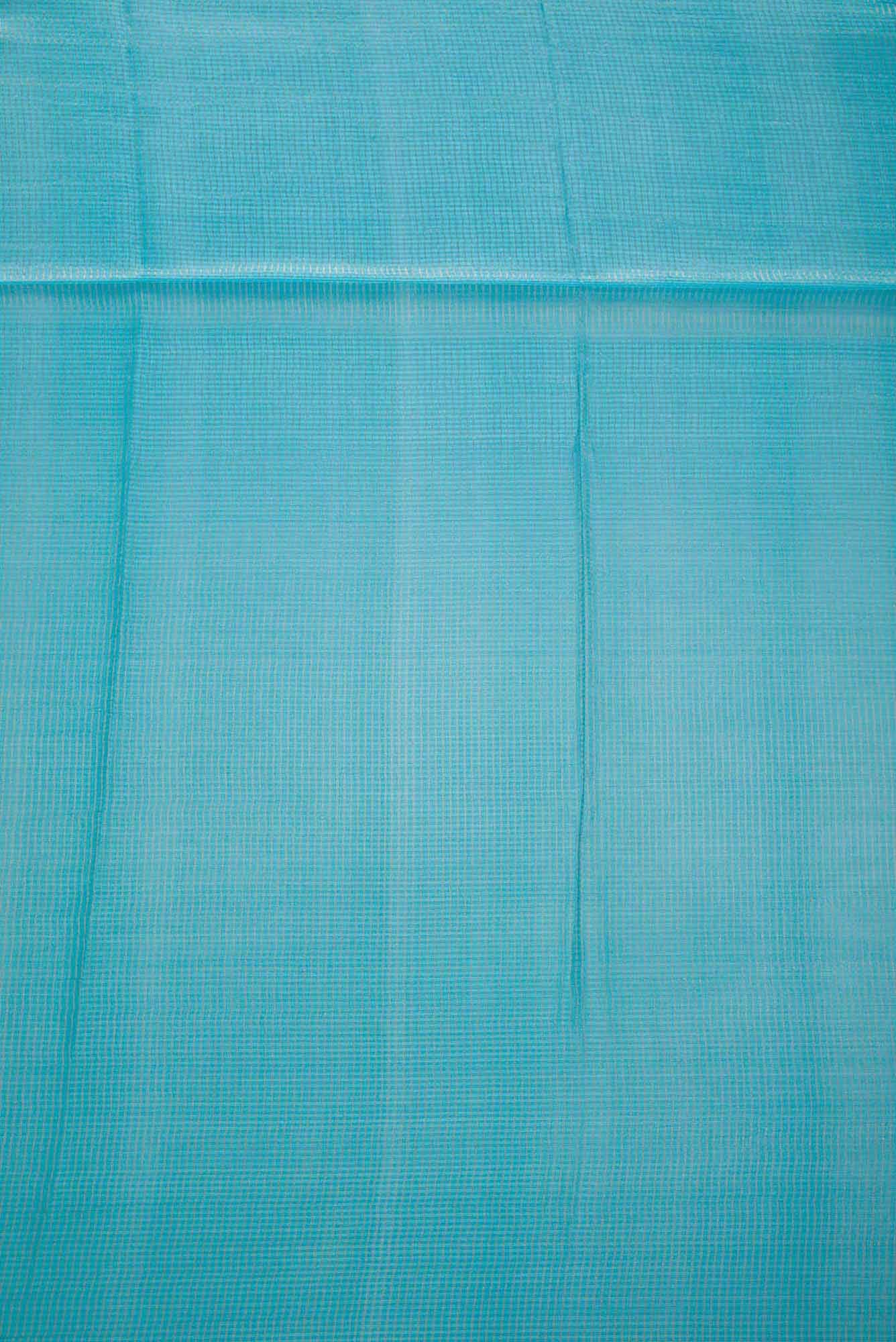 Sky Blue Tussar Silk Dress Material