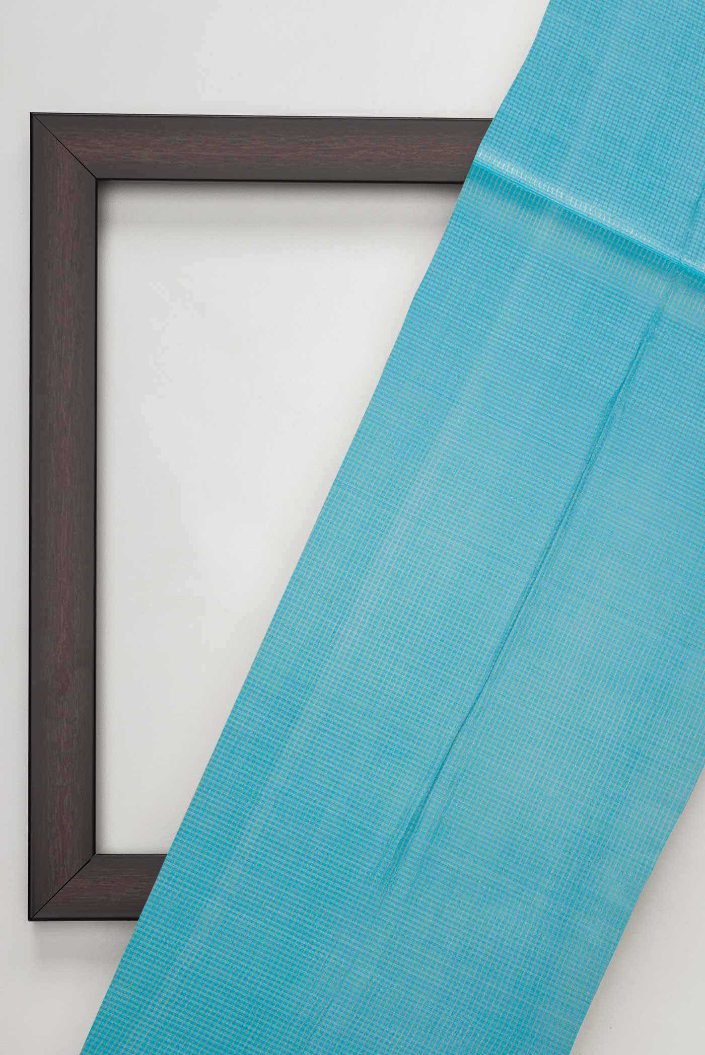 Sky Blue Tussar Silk Dress Material